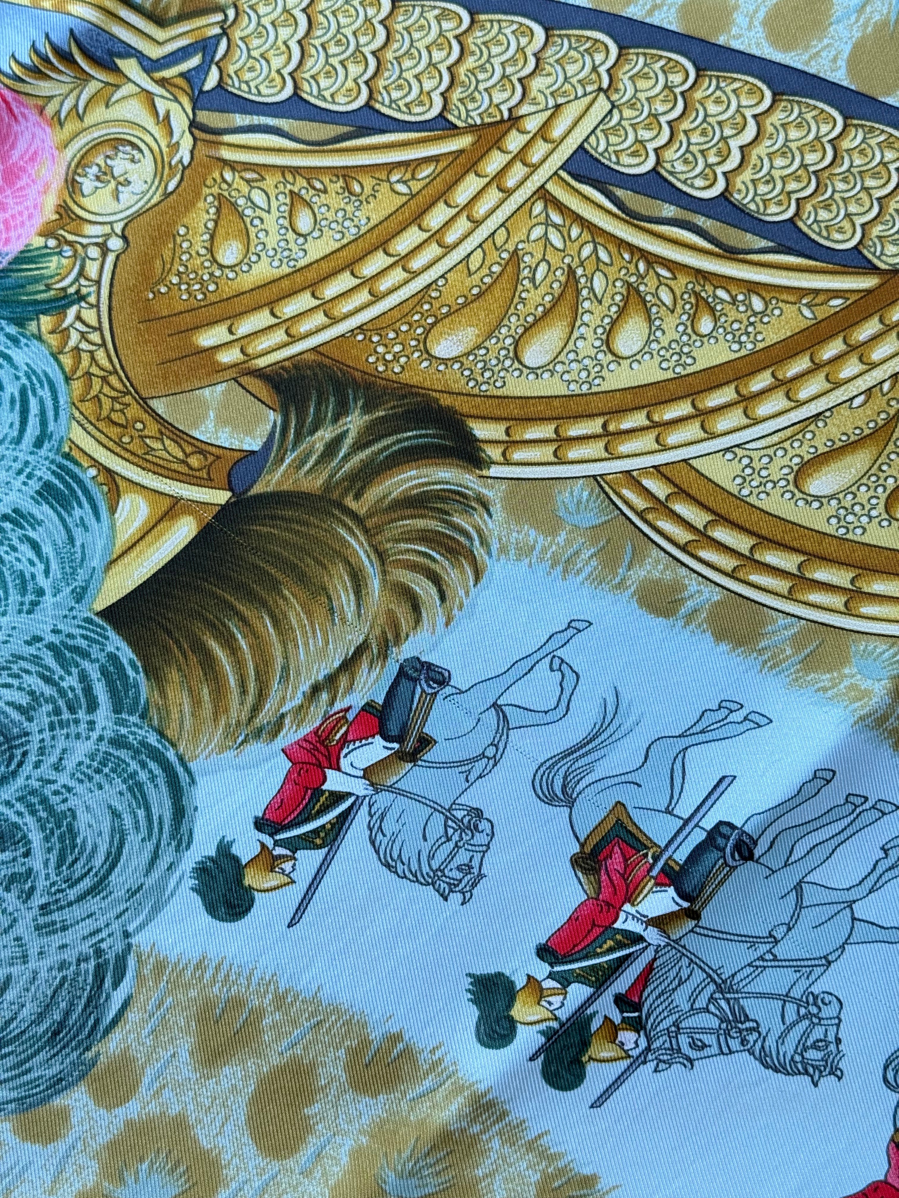 Foulard Hermès – Modèle Casques Et Plumets - Image 8