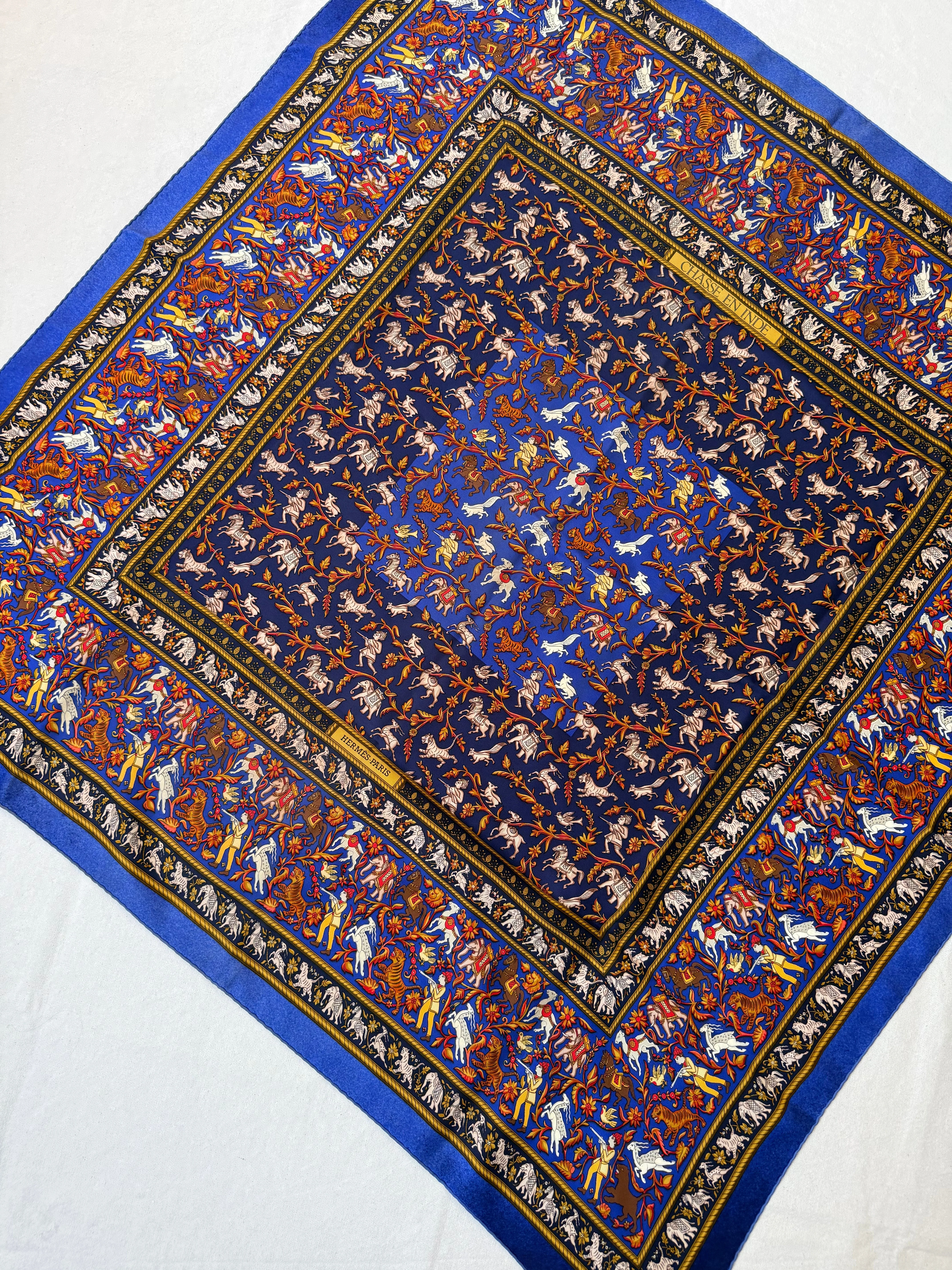 Foulard Hermès – Modèle Chasse En Inde - Image 3