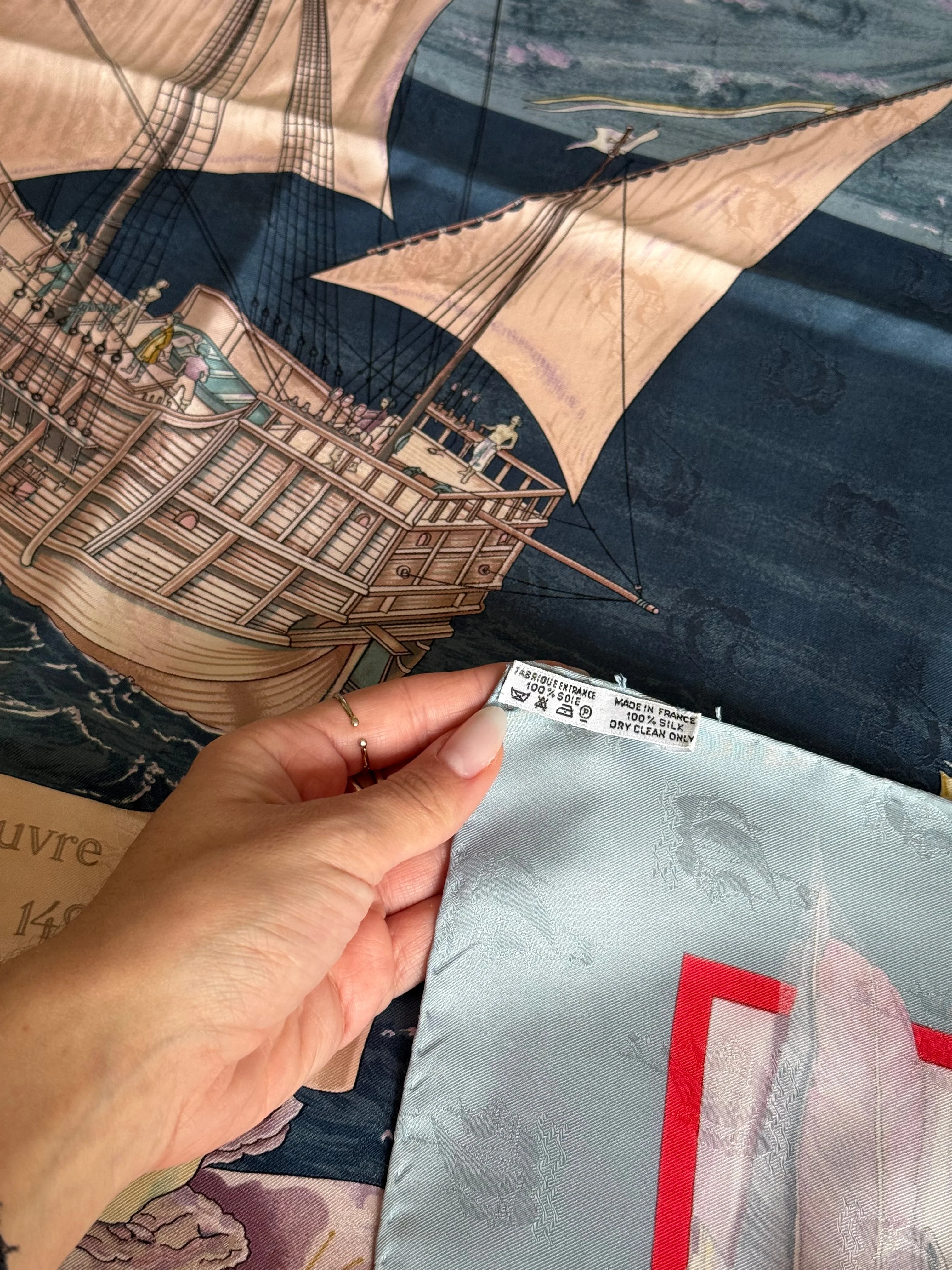 Foulard Hermès – Modèle Christophe Colomb Découvre L'Amérique - Image 7
