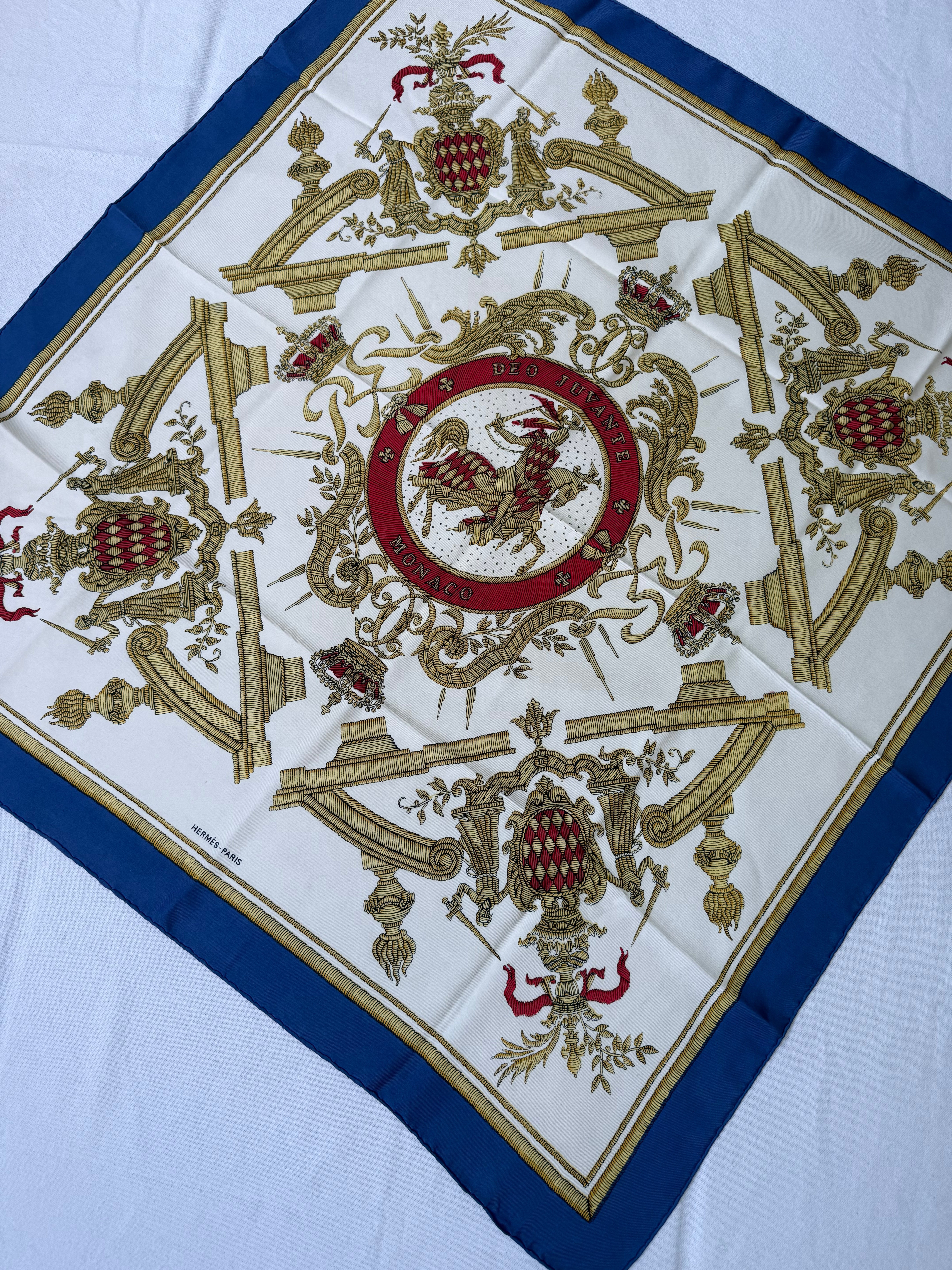 Foulard Hermès - Modèle Deo Juvante Monaco - Image 3