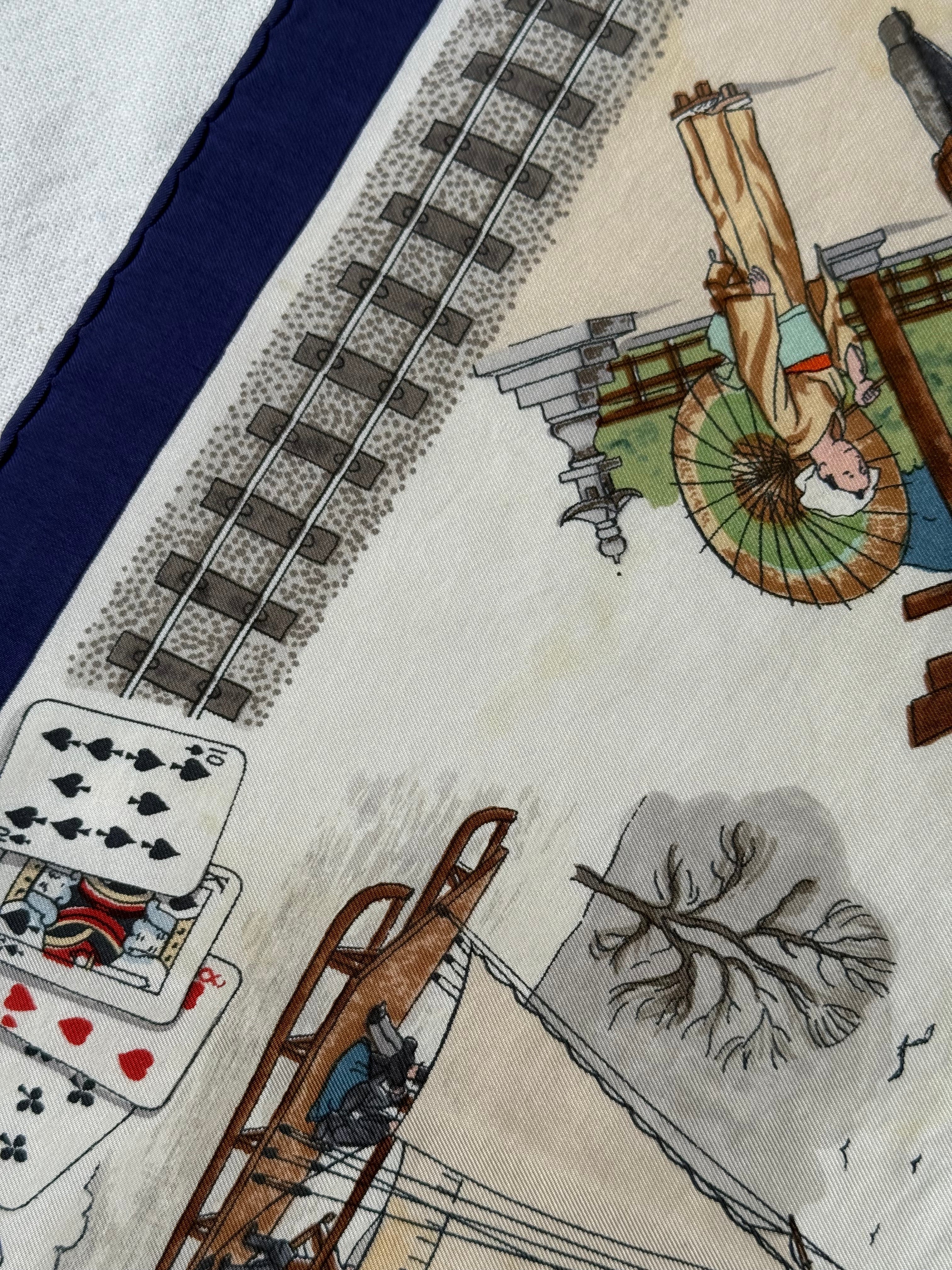 Foulard Hermès – Modèle Le Tour Du Monde En 80 Jours - Image 8