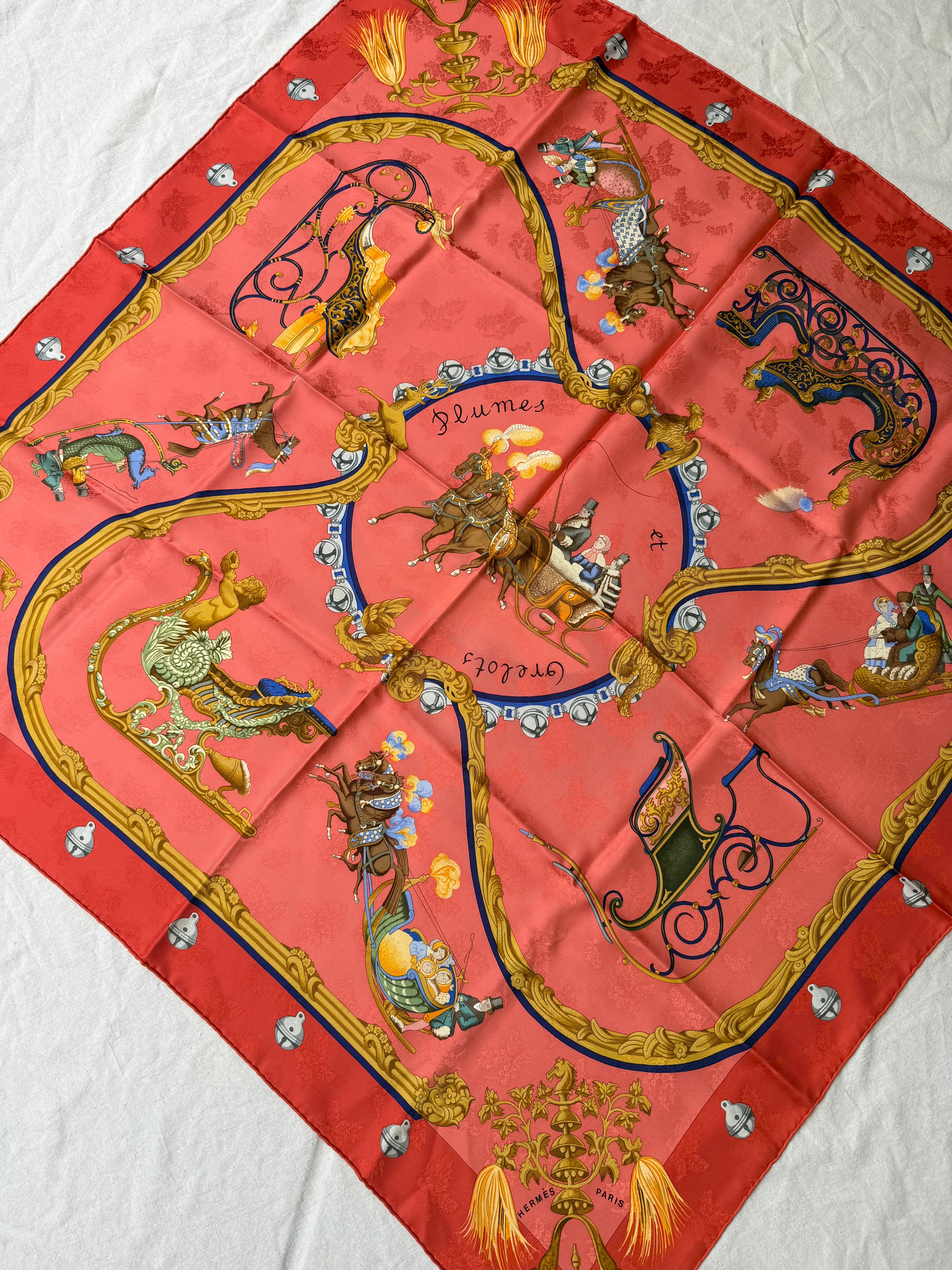 Foulard Hermès – Modèle Plumes Et Grelots - Image 3