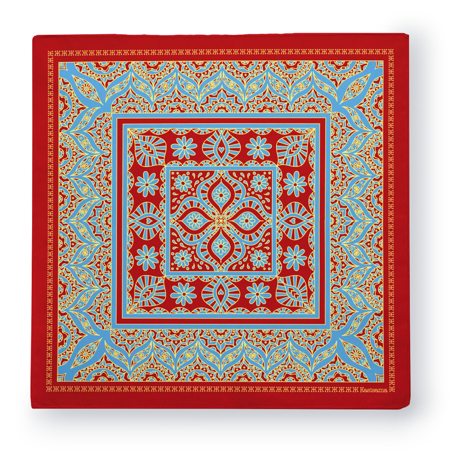 Foulard Hoian - Rouge & Bleu - Image 2