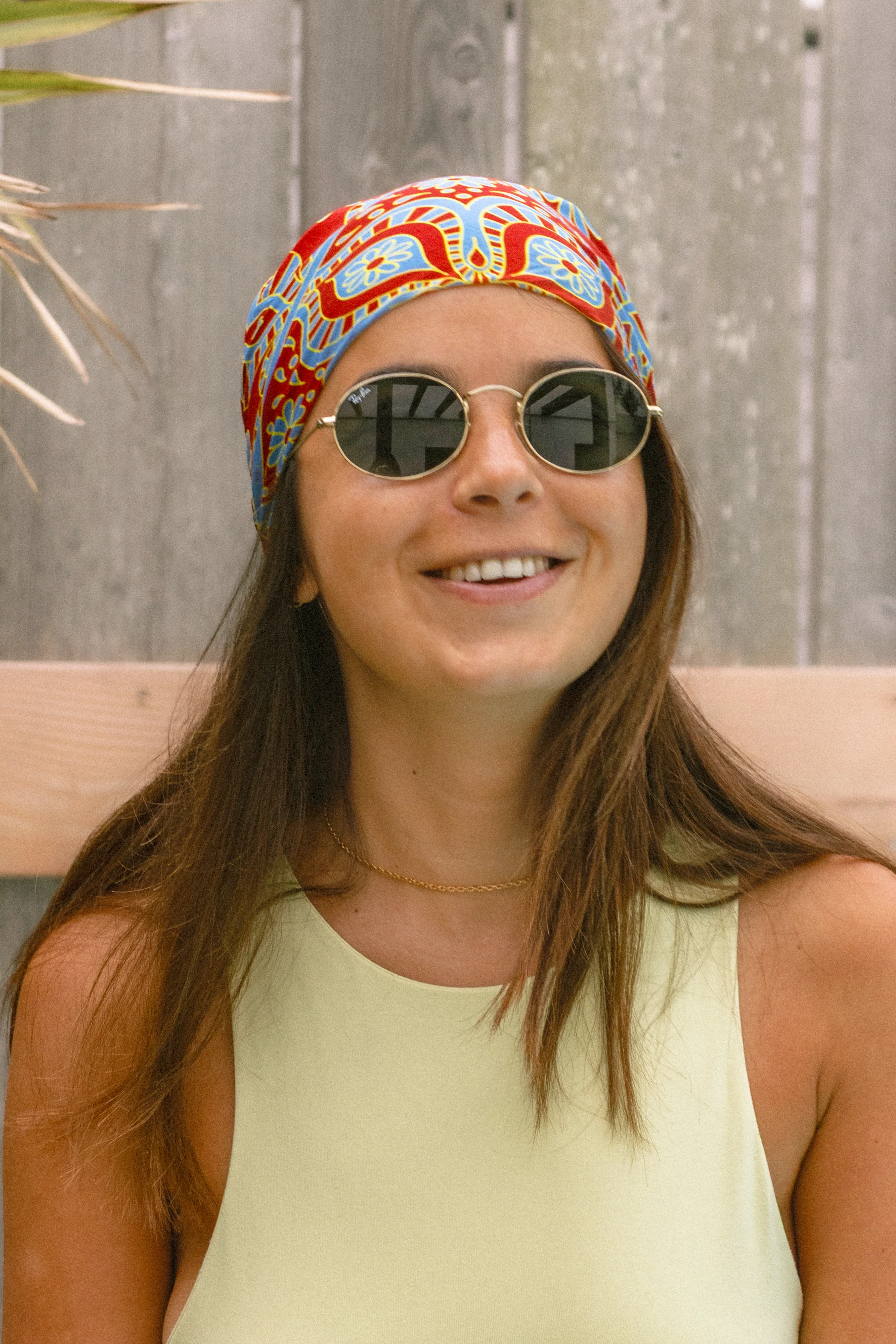 Foulard Hoian - Rouge & Bleu - Image 3