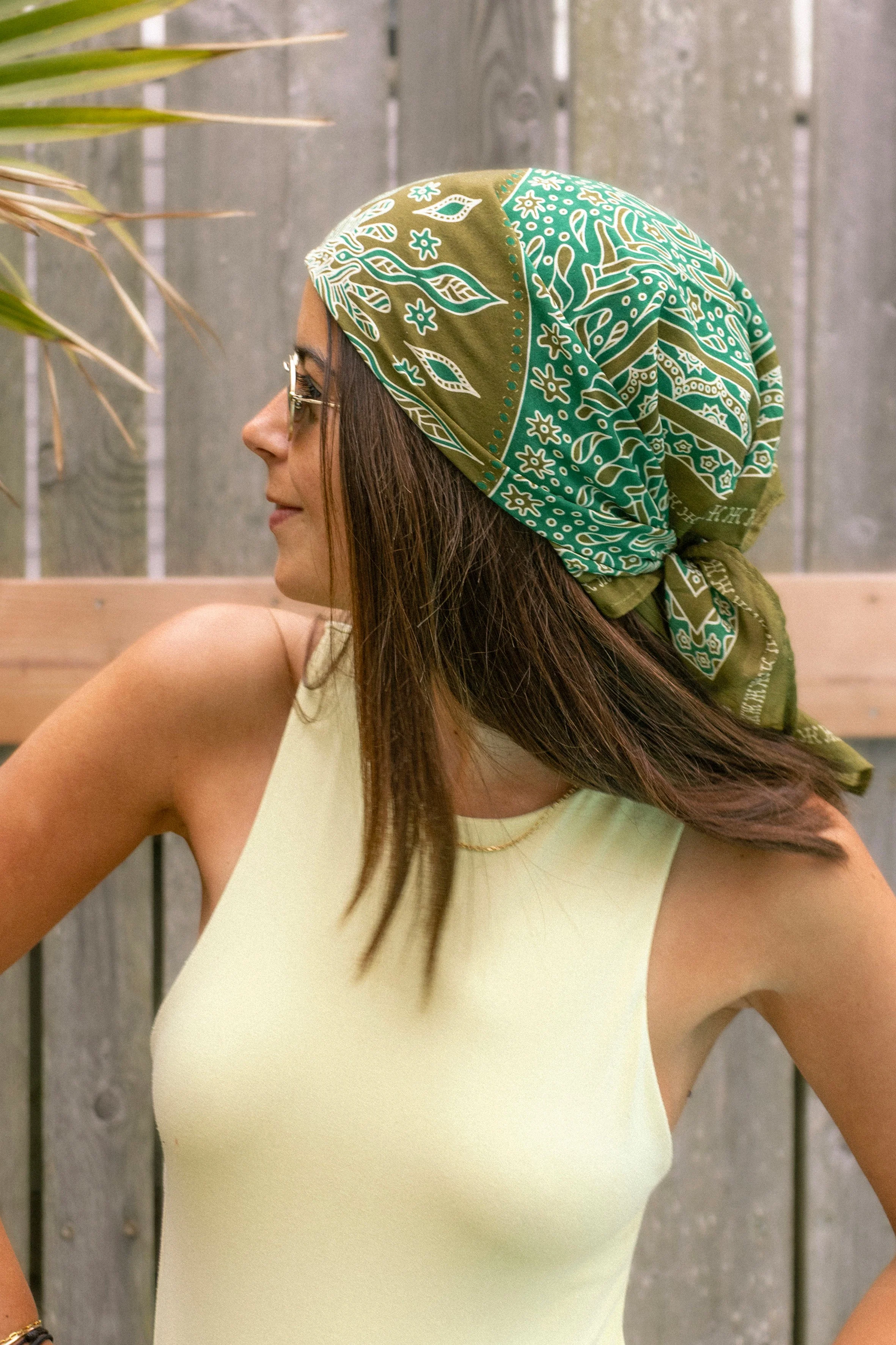 Foulard Kula Lumpur Soie - Kaki - 100% Soie - Image 4