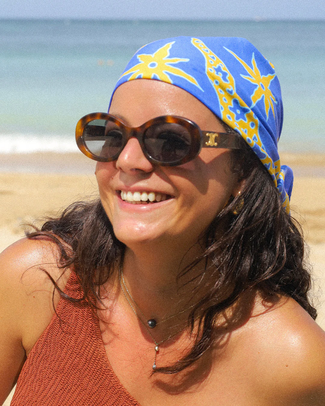 Foulard Samui - Bleu & Jaune - Image 4