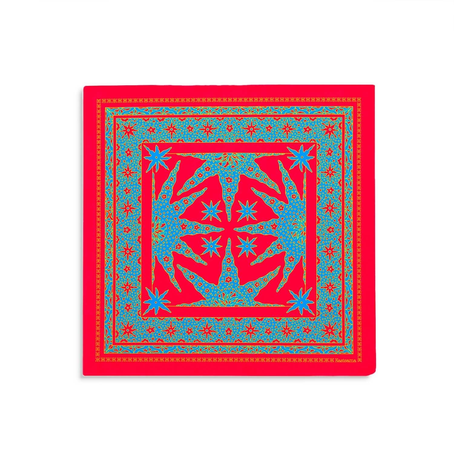 Foulard Samui - Rouge & Bleu - 100% Coton - Image 3