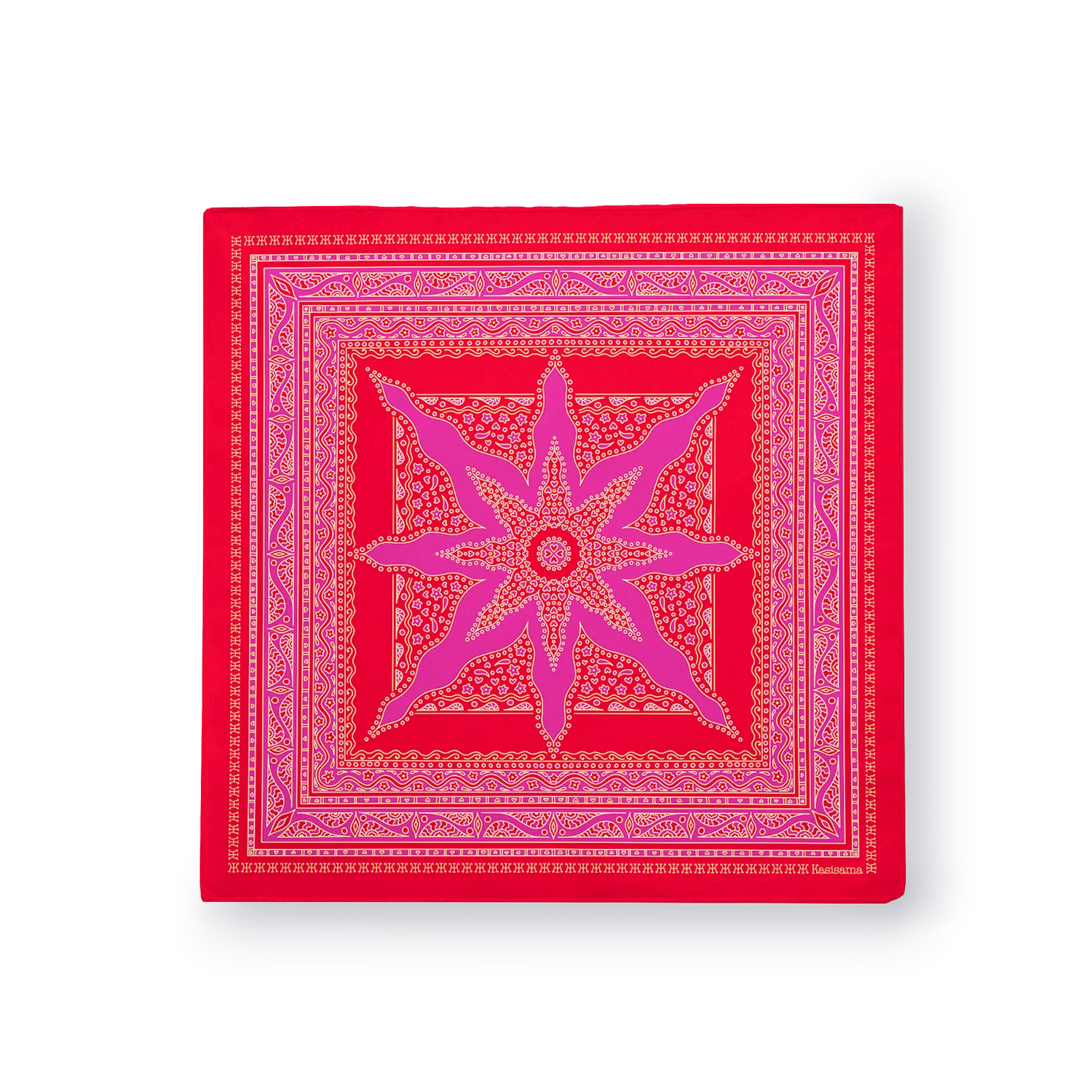 Foulard Siargao - Rose & Rouge - 100% Coton - Image 2
