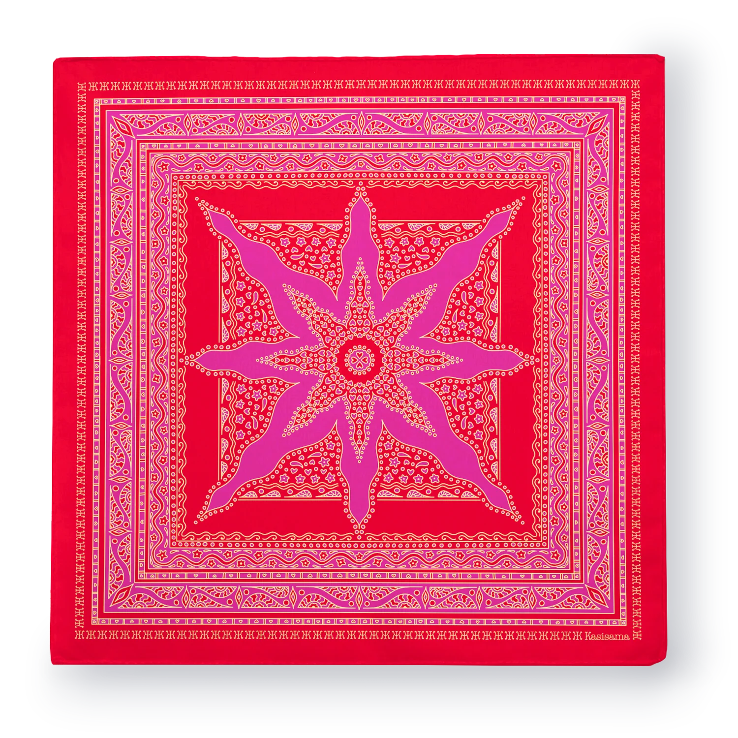 Foulard Siargao - Rose & Rouge - 100% Coton - Image 4
