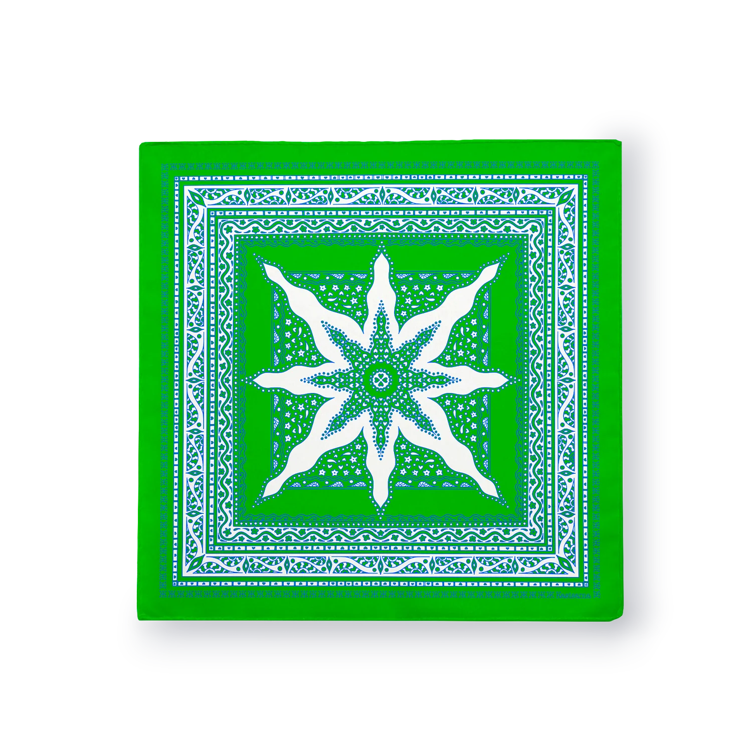 Foulard Siargao - Vert & Blanc - 100% Coton - Image 2