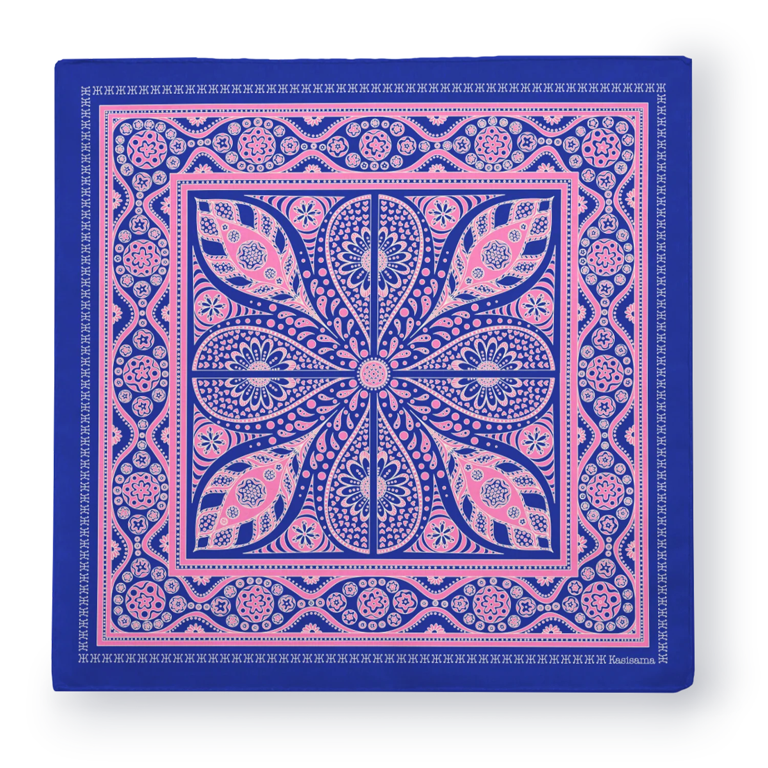 Foulard Vang Vieng - Bleu & Rose - Image 4