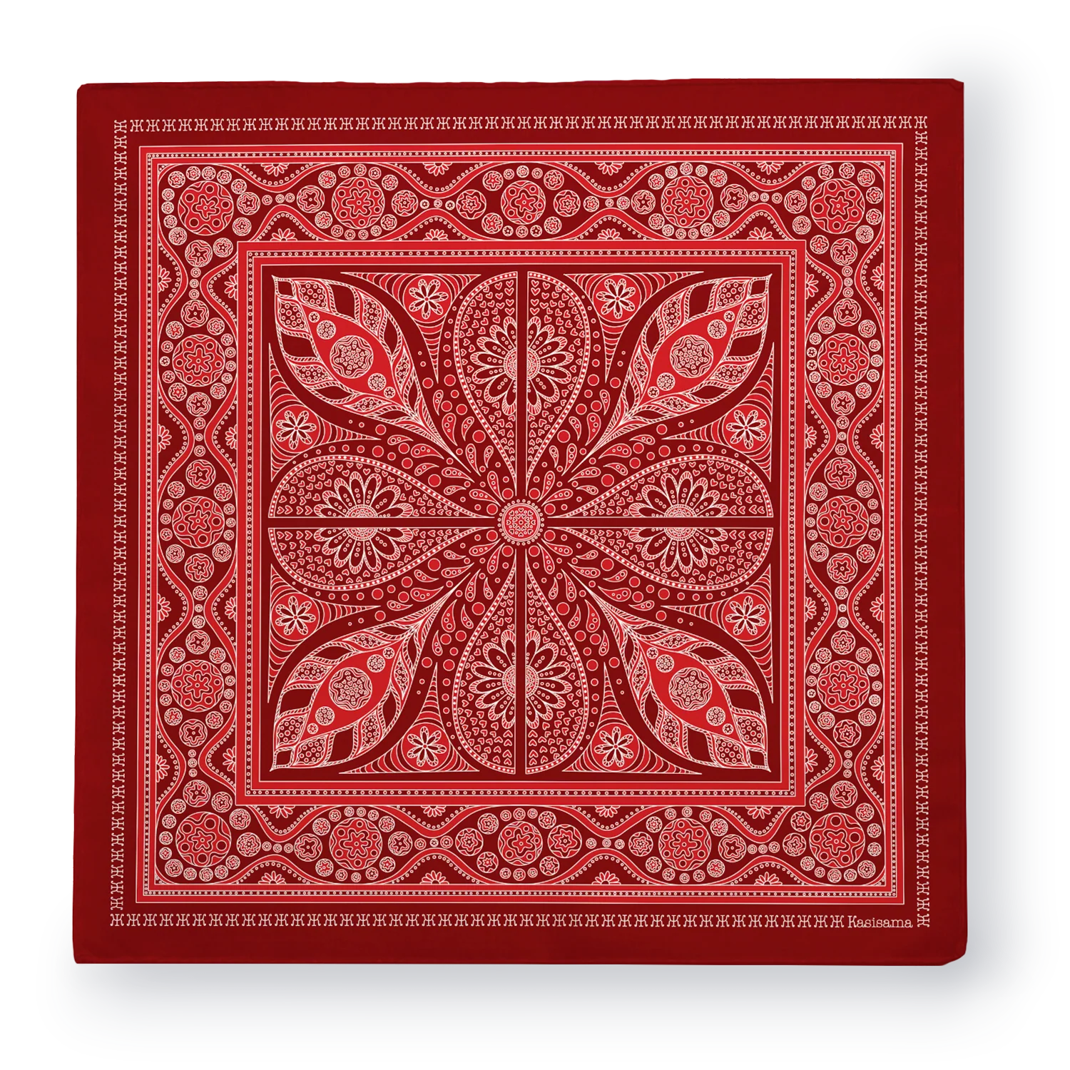 Foulard Vang Vieng - Rouge - 100% Coton - Image 2