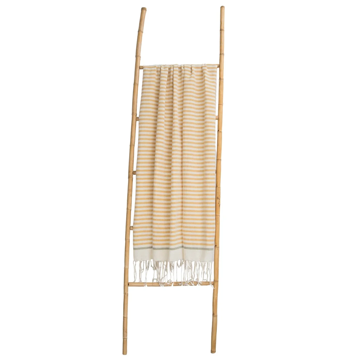 Fouta - Coton - Jaune Moutarde / Tilleul - Biarritz - Image 4