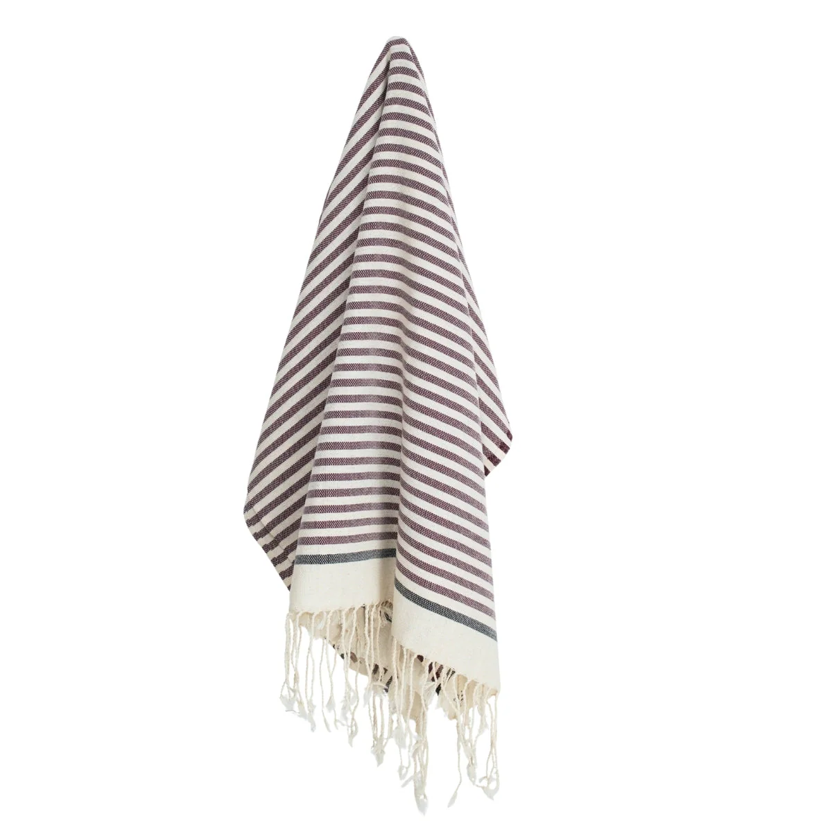 Fouta - Coton - Prune / Noir - Biarritz - Image 5
