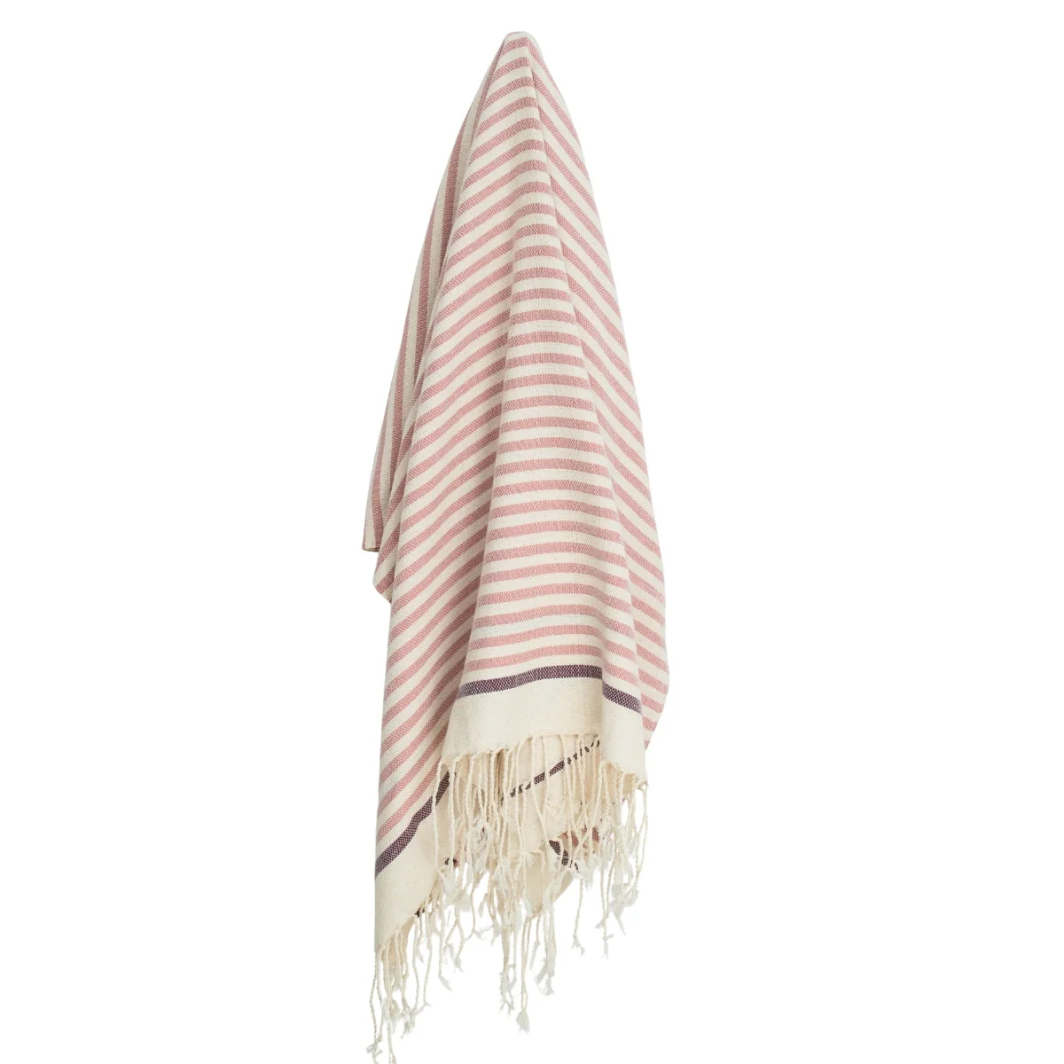 Fouta - Coton - Rose Poudré / Prune - Biarritz - Image 5