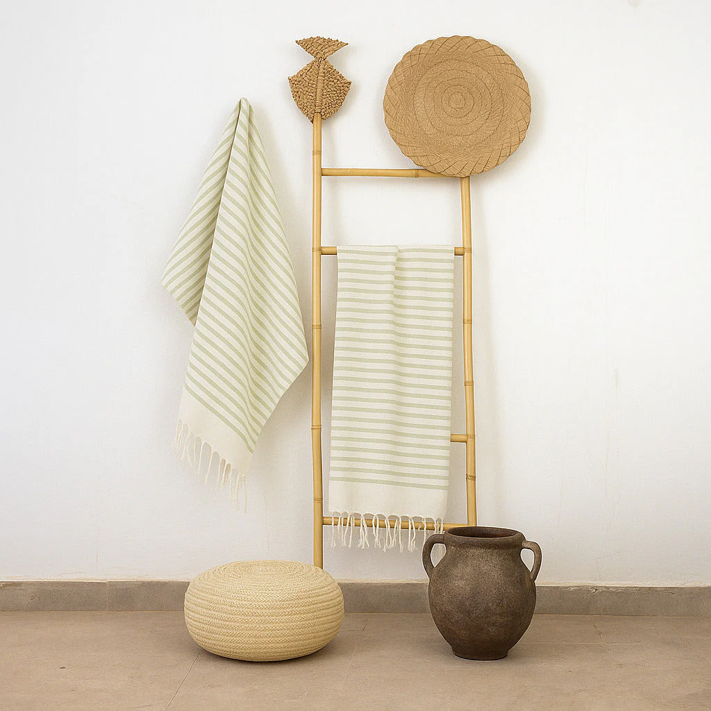 Fouta - Coton - Vert Amande - Hossegor - Image 2