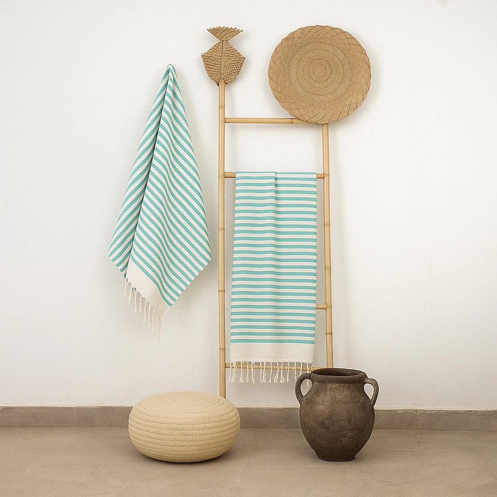 Fouta - Coton - Vert Canard - Hossegor - Image 2