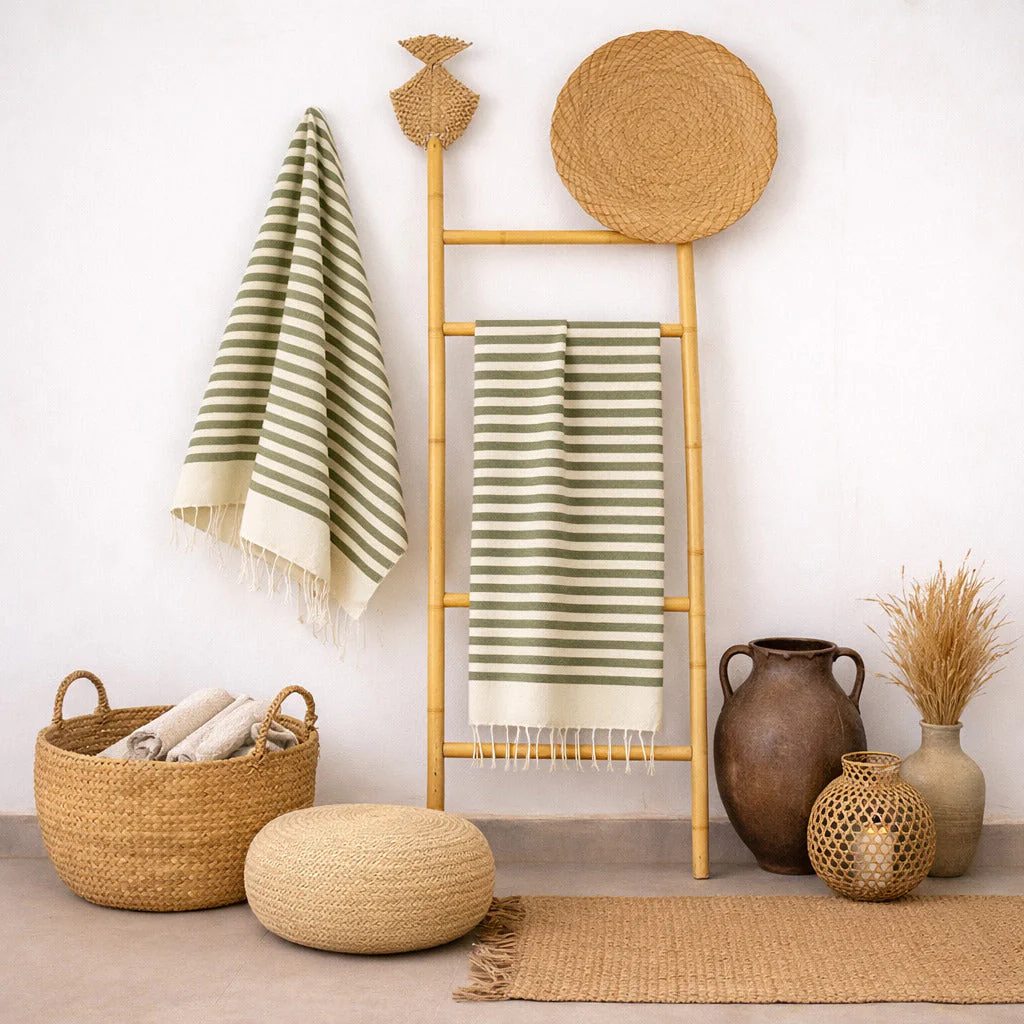 Fouta - Coton - Vert Kaki - Hossegor - Image 5