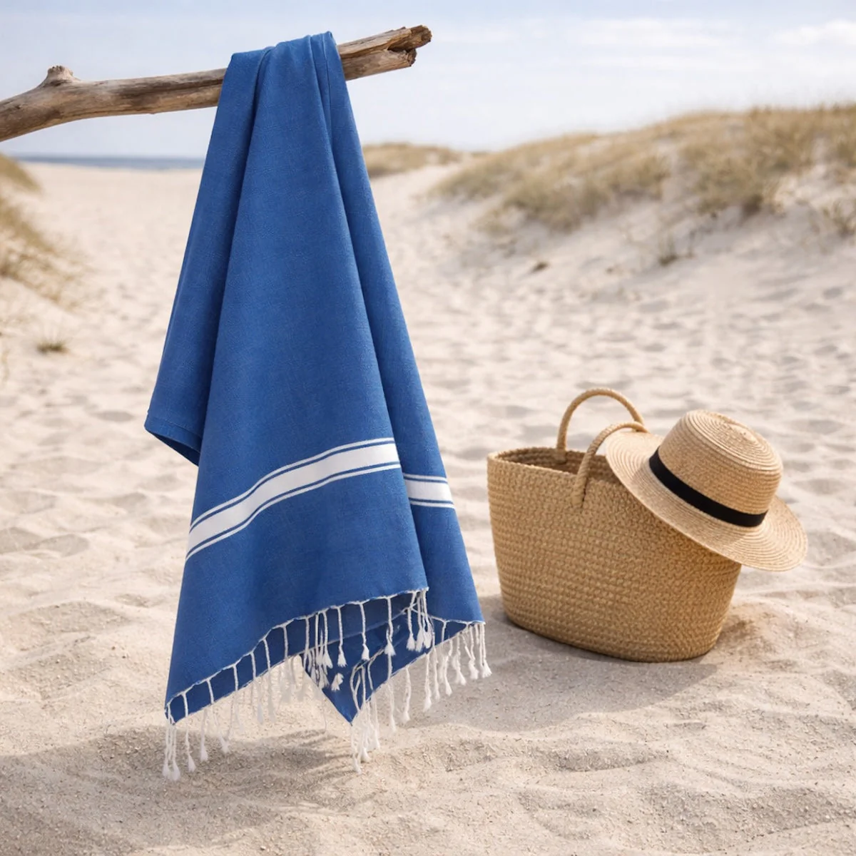 Fouta - Coton - Bleu Grec - Marsa - Image 2