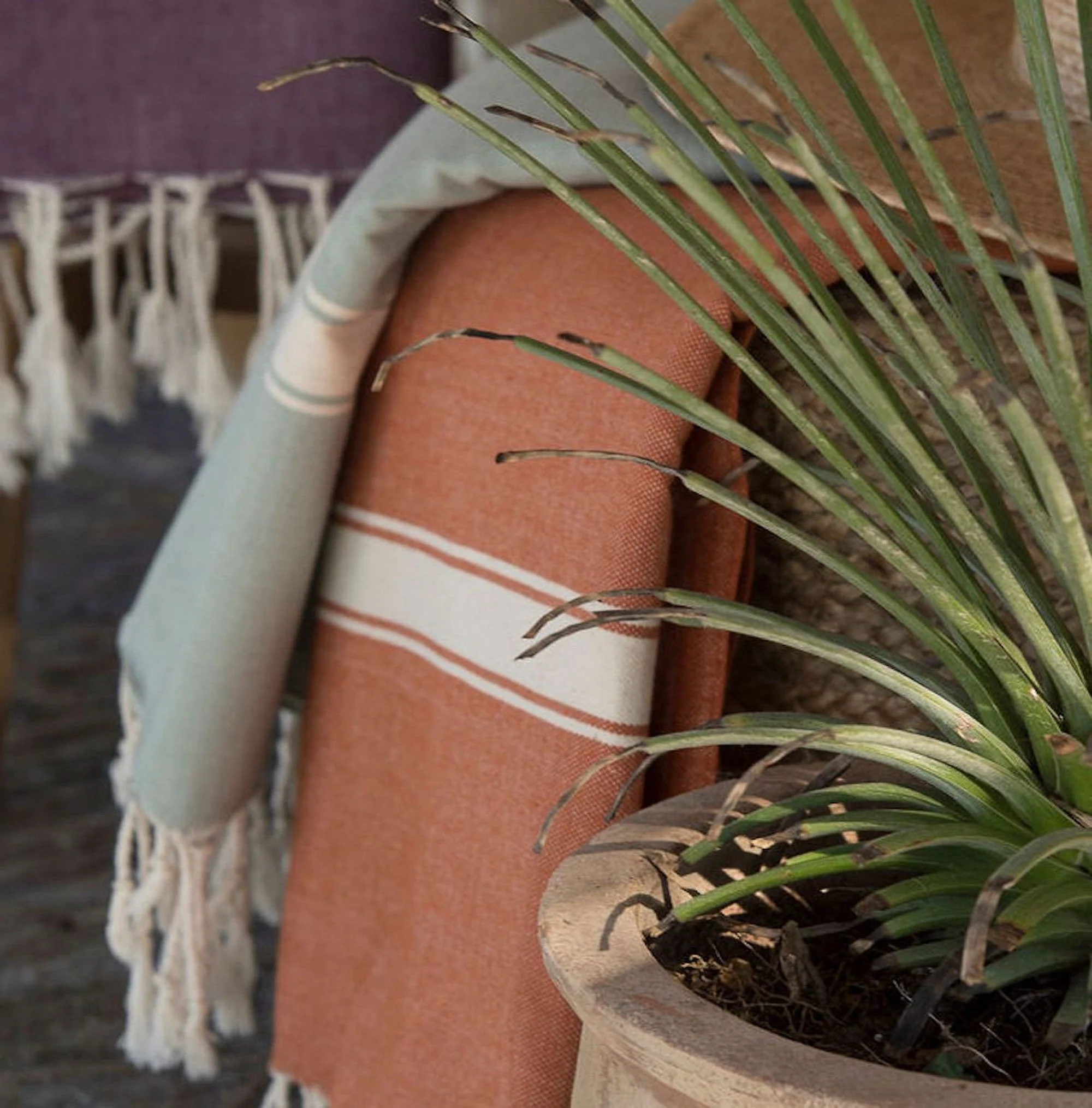 Fouta - Coton - Rouge Brique - Marsa - Image 5