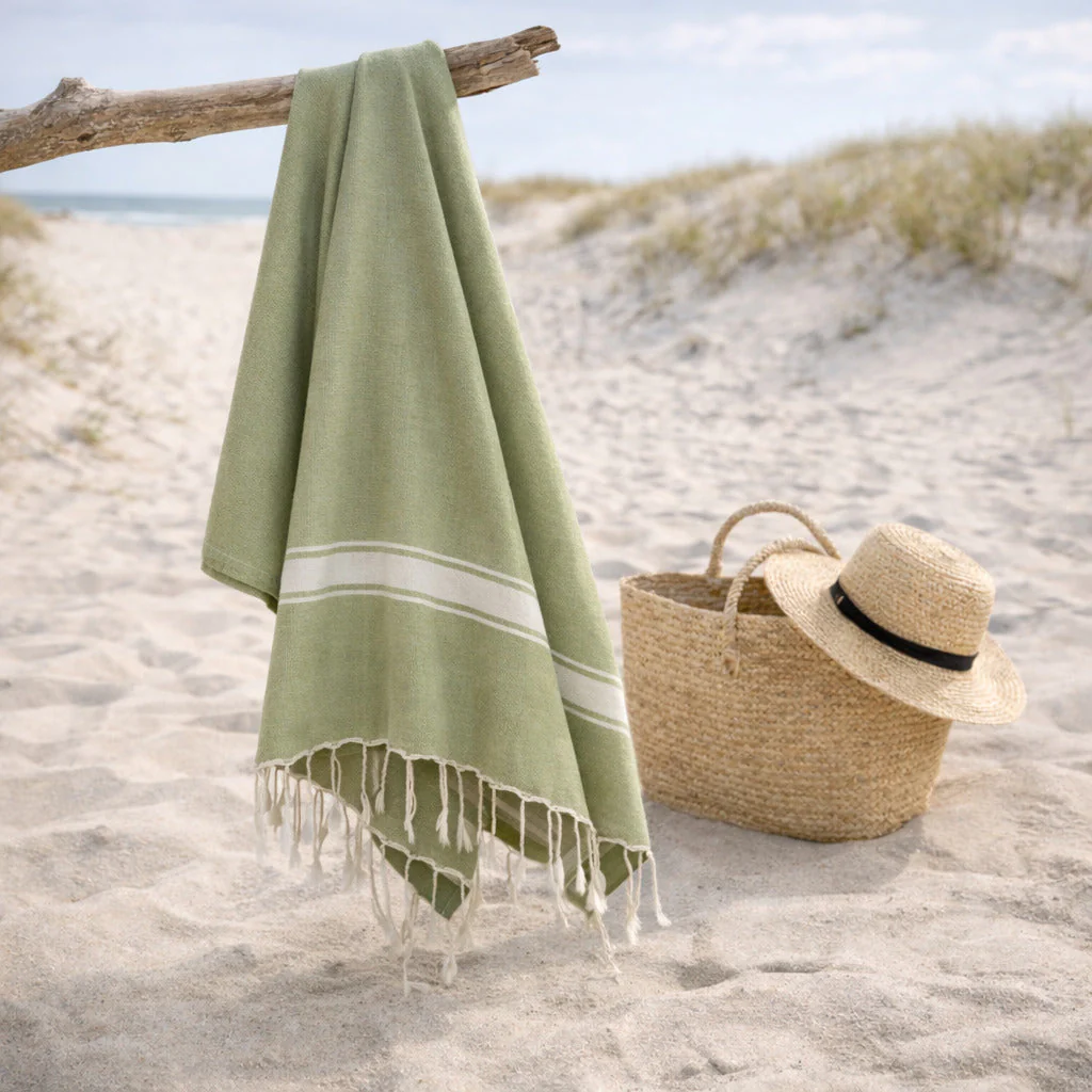 Fouta - Coton - Vert Amande - Marsa - Image 3