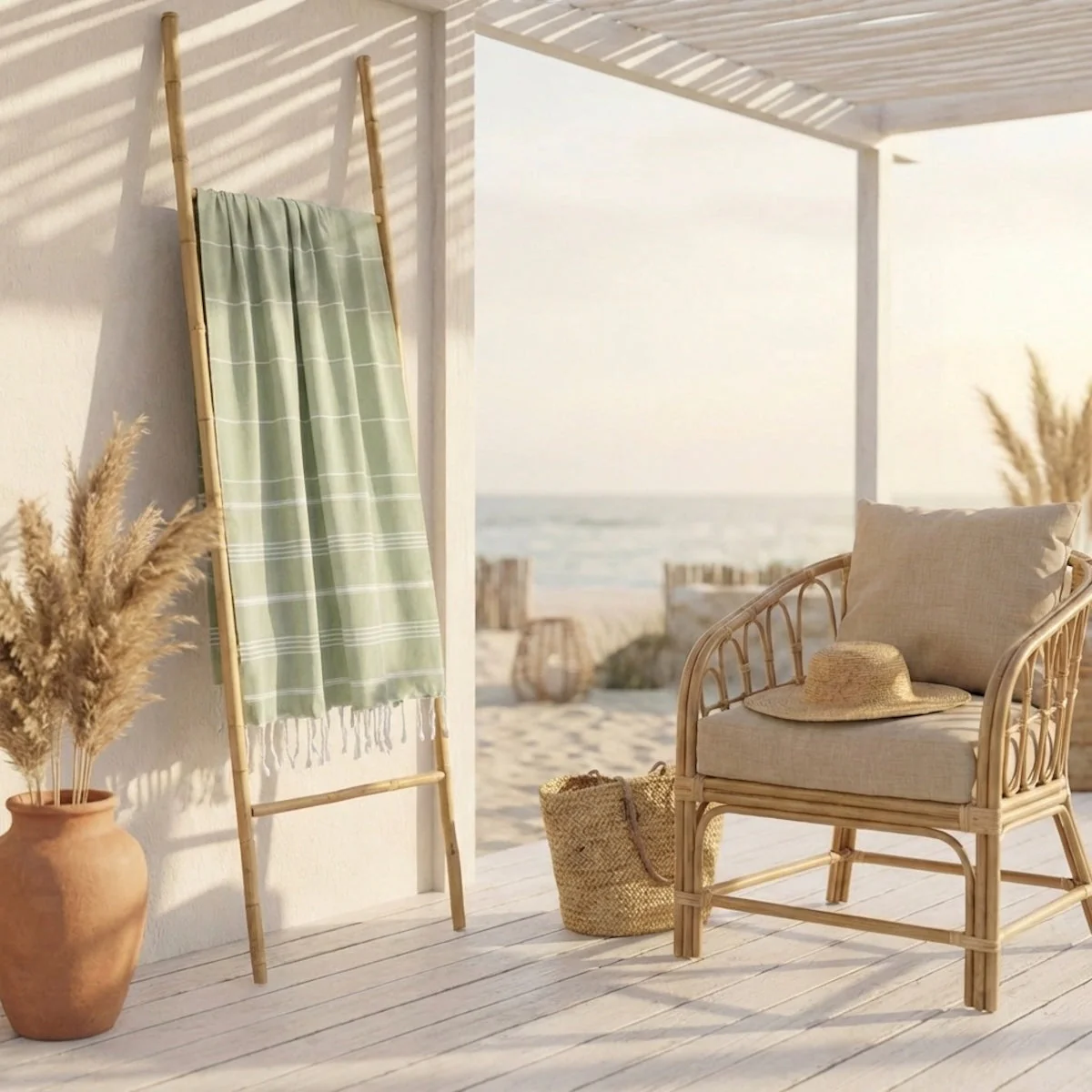 Fouta - Coton - Vert Amande - Mykonos - Image 4