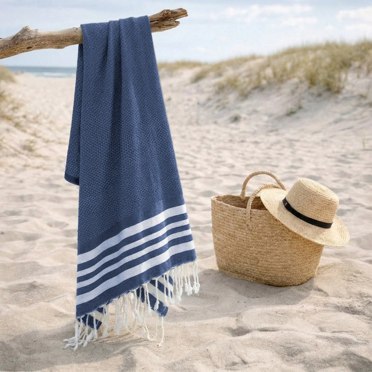 Fouta - Coton - Bleu Denim - Newport - Image 3