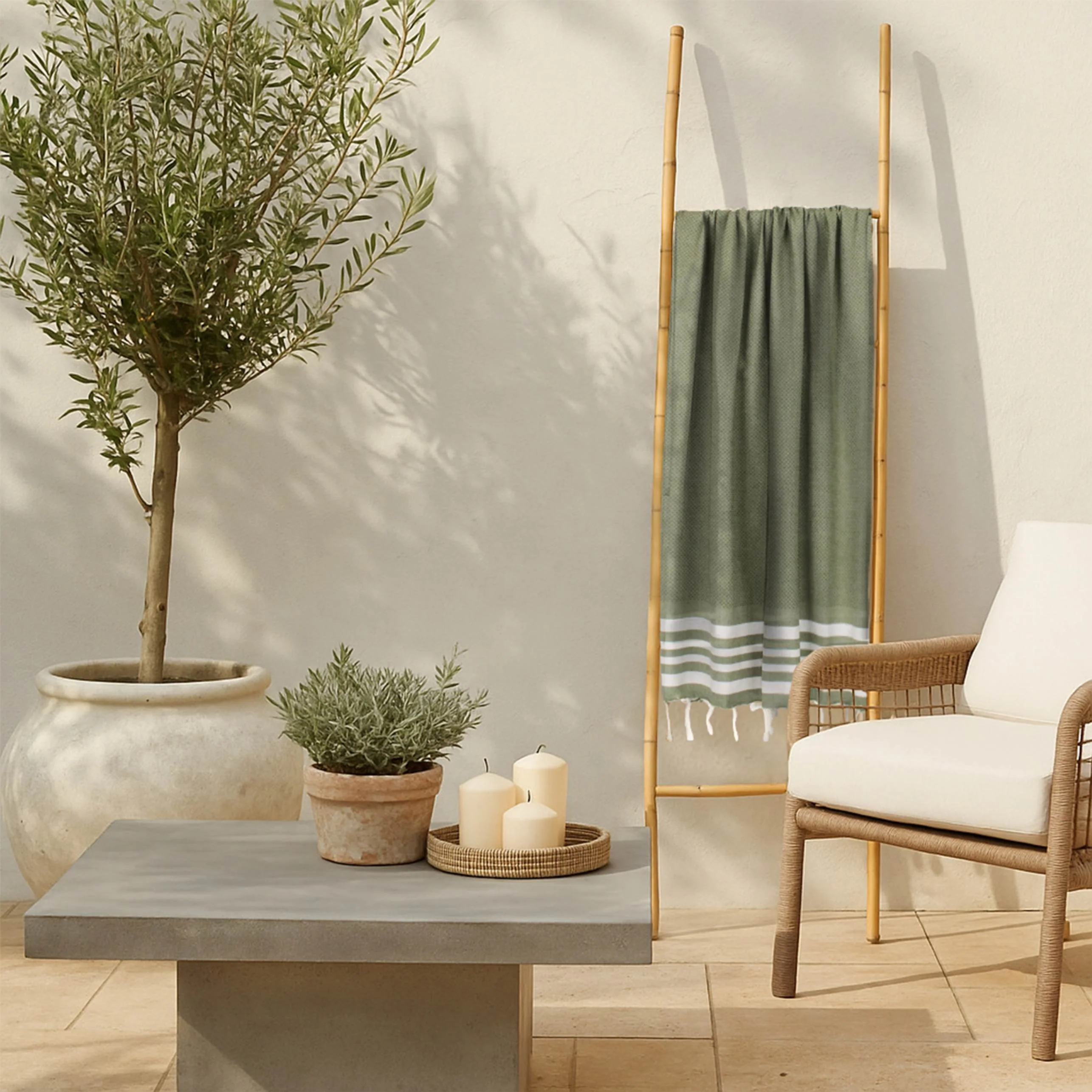 Fouta - Coton - Vert Olive - Newport - Image 5