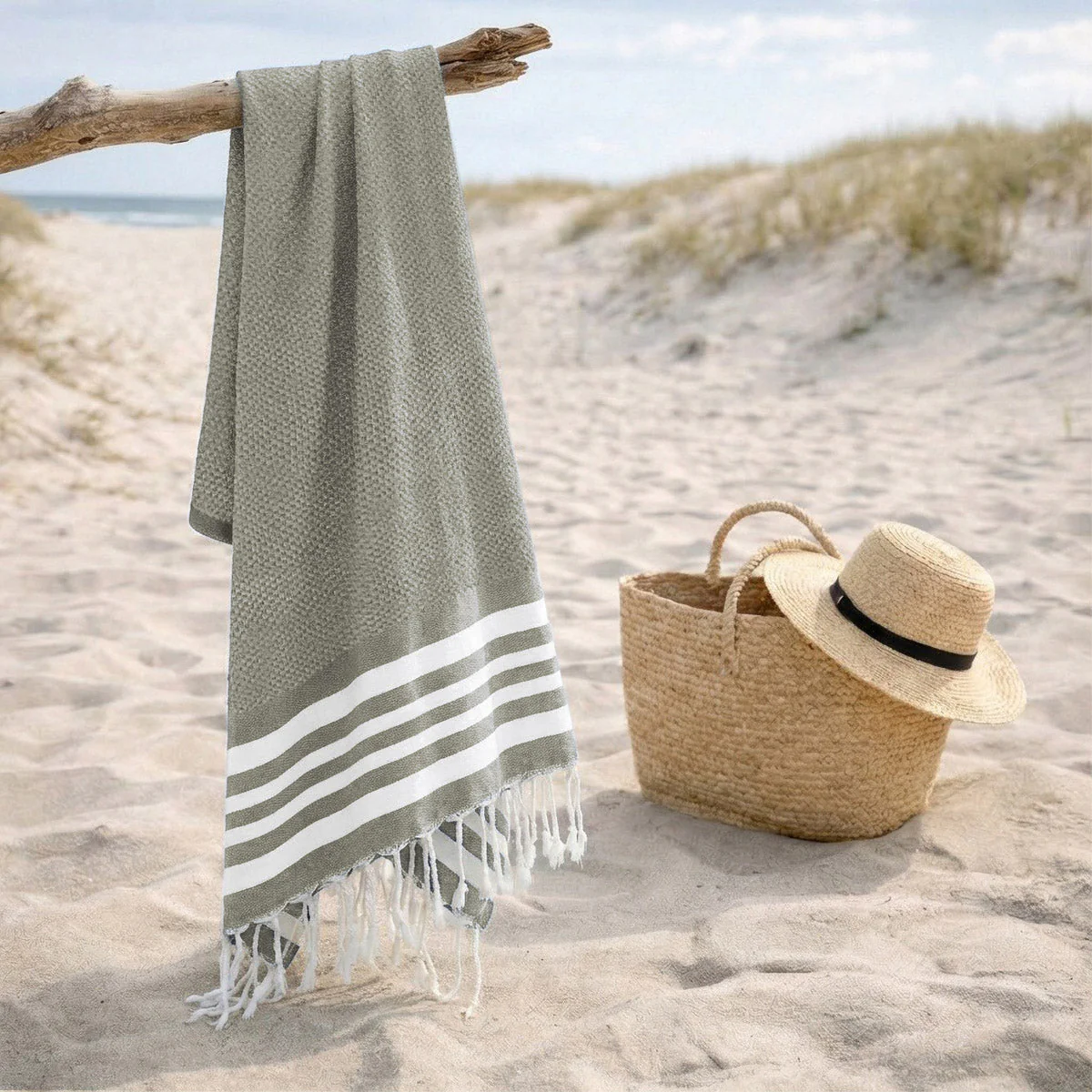 Fouta - Coton - Vert Olive - Newport - Image 7