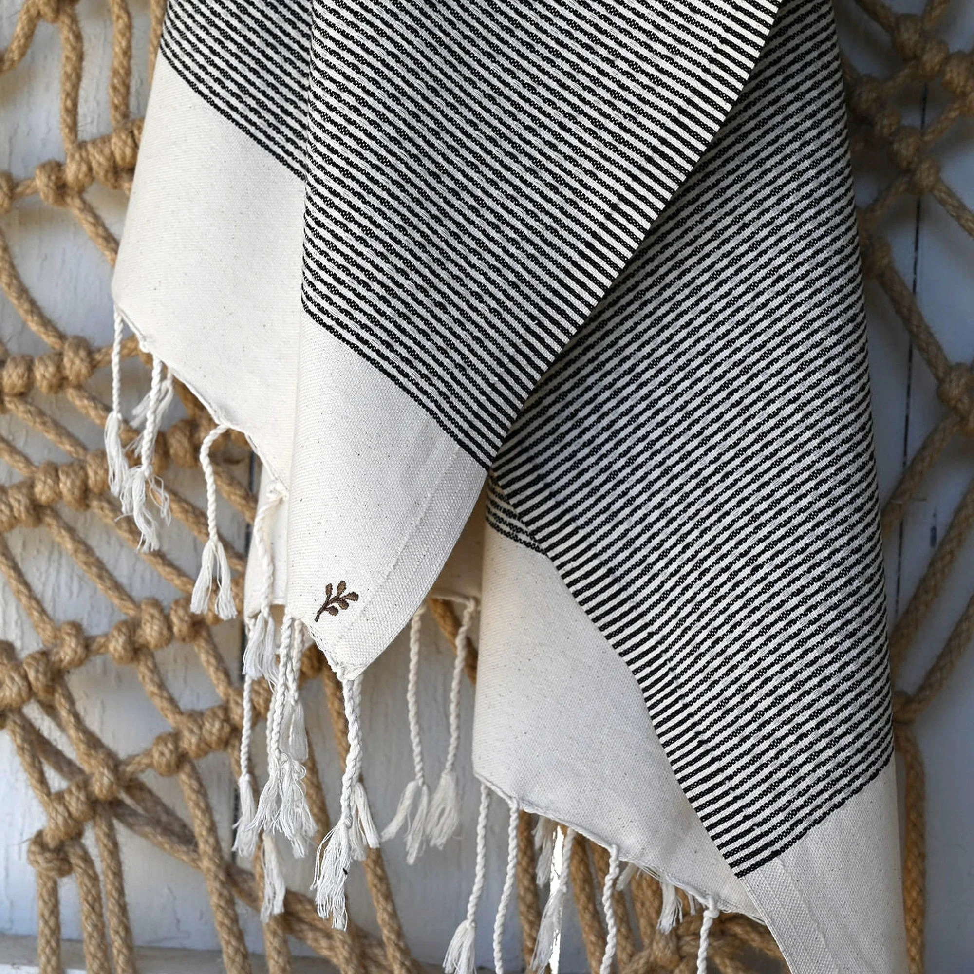 Fouta - Coton - Noir - Rio - Image 4