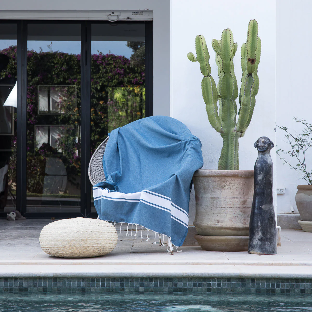 Fouta - Coton - Bleu Orage - St Tropez - Image 2