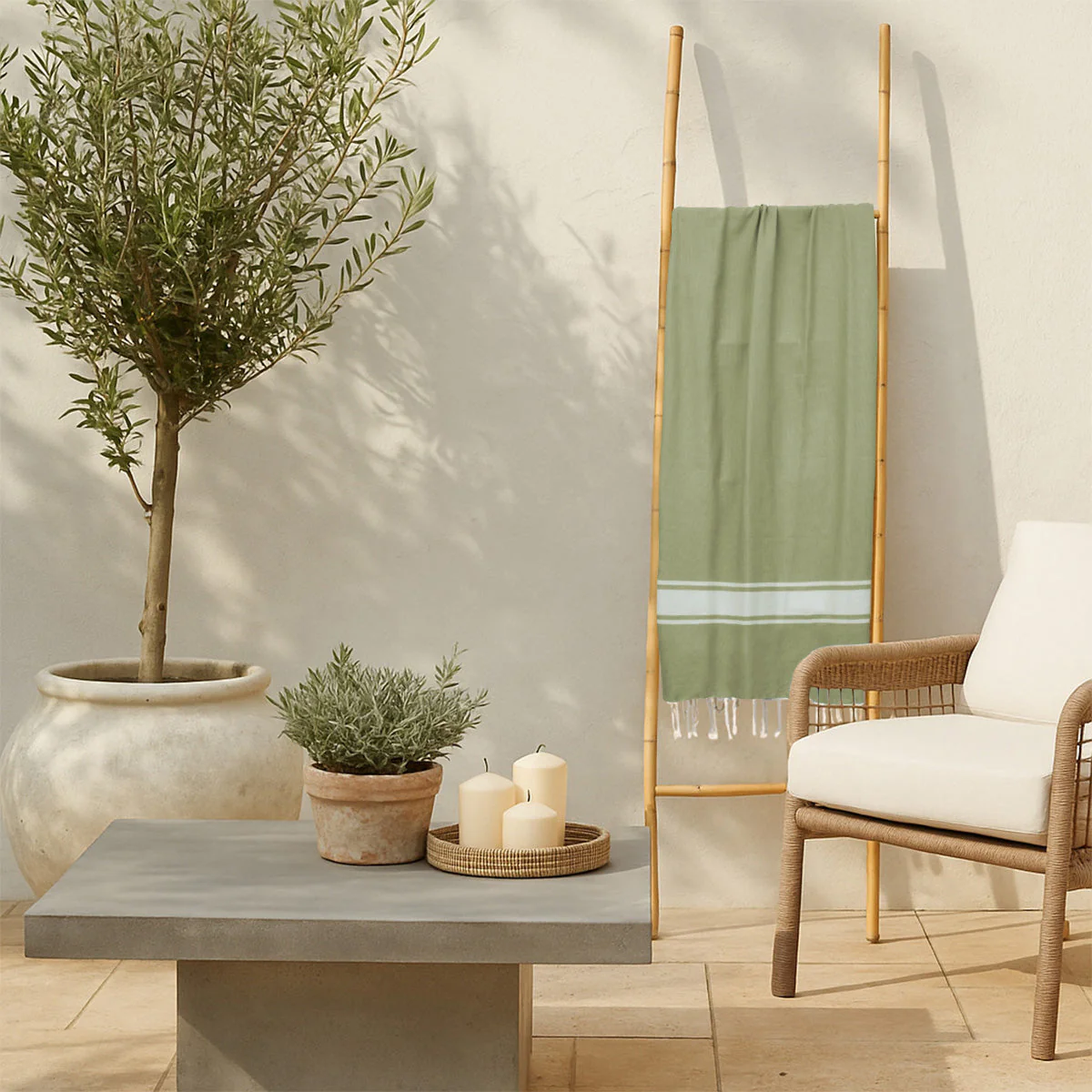 Fouta - Coton - Vert Amande - St Tropez - Image 10