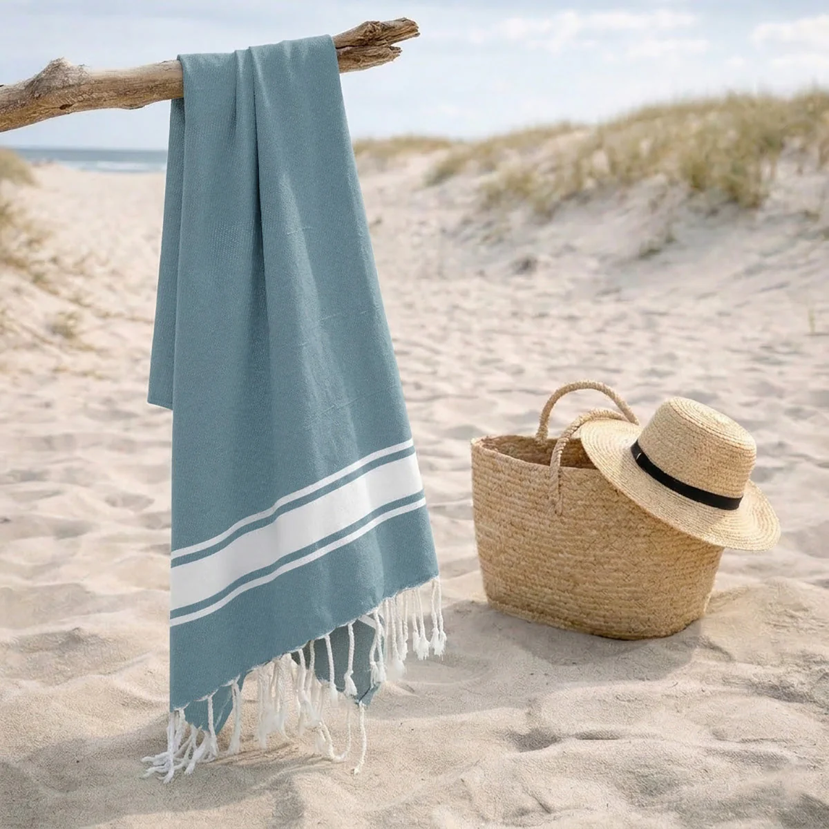 Fouta - Coton - Vert Sauge - St Tropez - Image 2