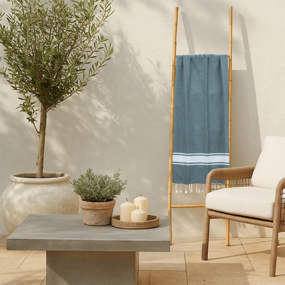 Fouta - Coton - Vert Sauge - St Tropez - Image 3