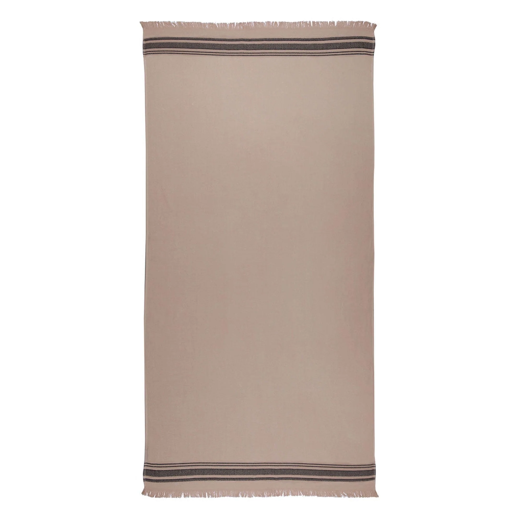 Fouta Éponge XXL - Coton - Sable / Noir - Faro - Image 4