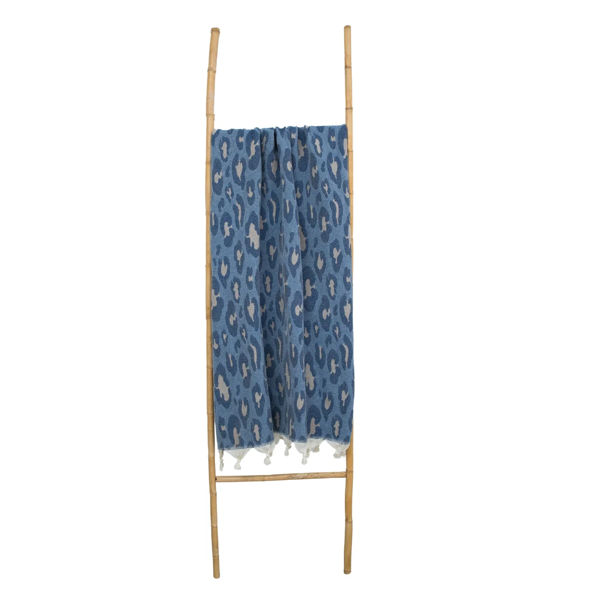 Fouta Jacquard - Coton - Bleu - Leopard - Image 3