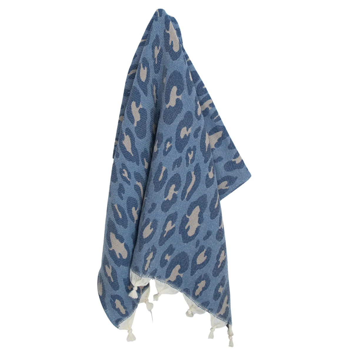 Fouta Jacquard - Coton - Bleu - Leopard - Image 4