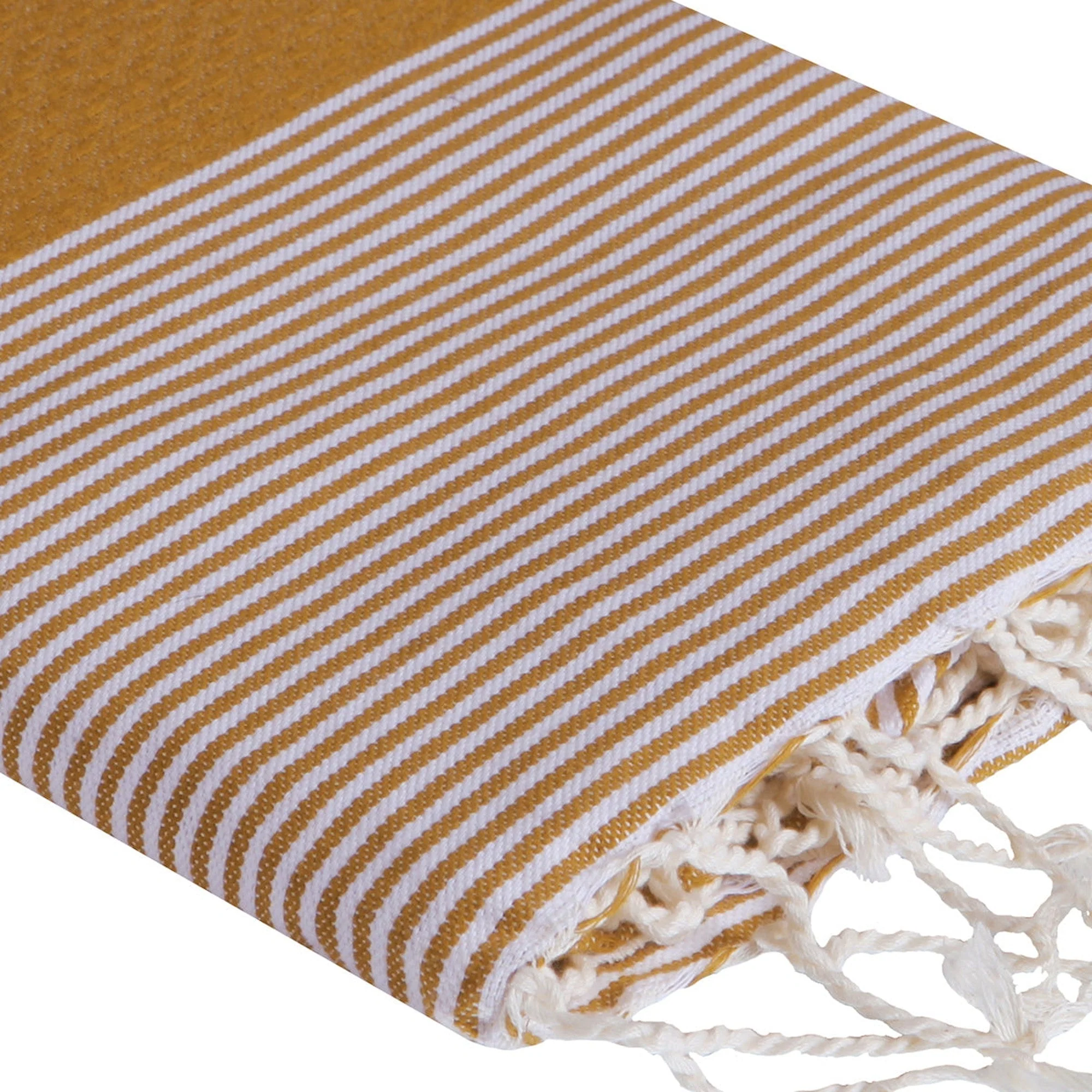 Fouta Nid D'Abeille - Coton - Jaune Moutarde - Ibiza - Image 3