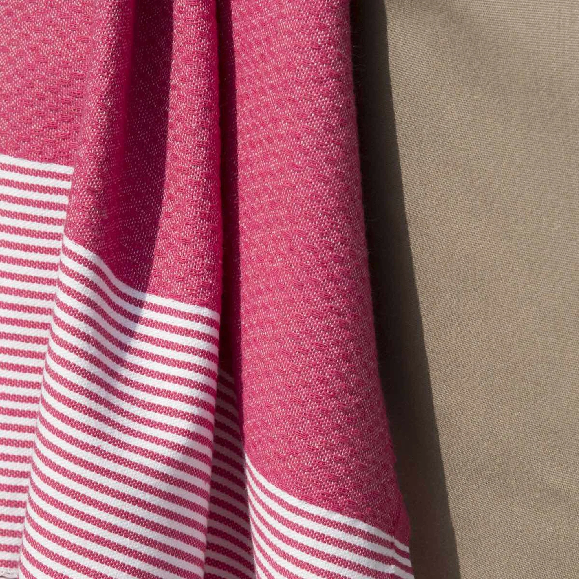 Fouta Nid D'Abeille - Coton - Rose Fuchsia - Ibiza - Image 3
