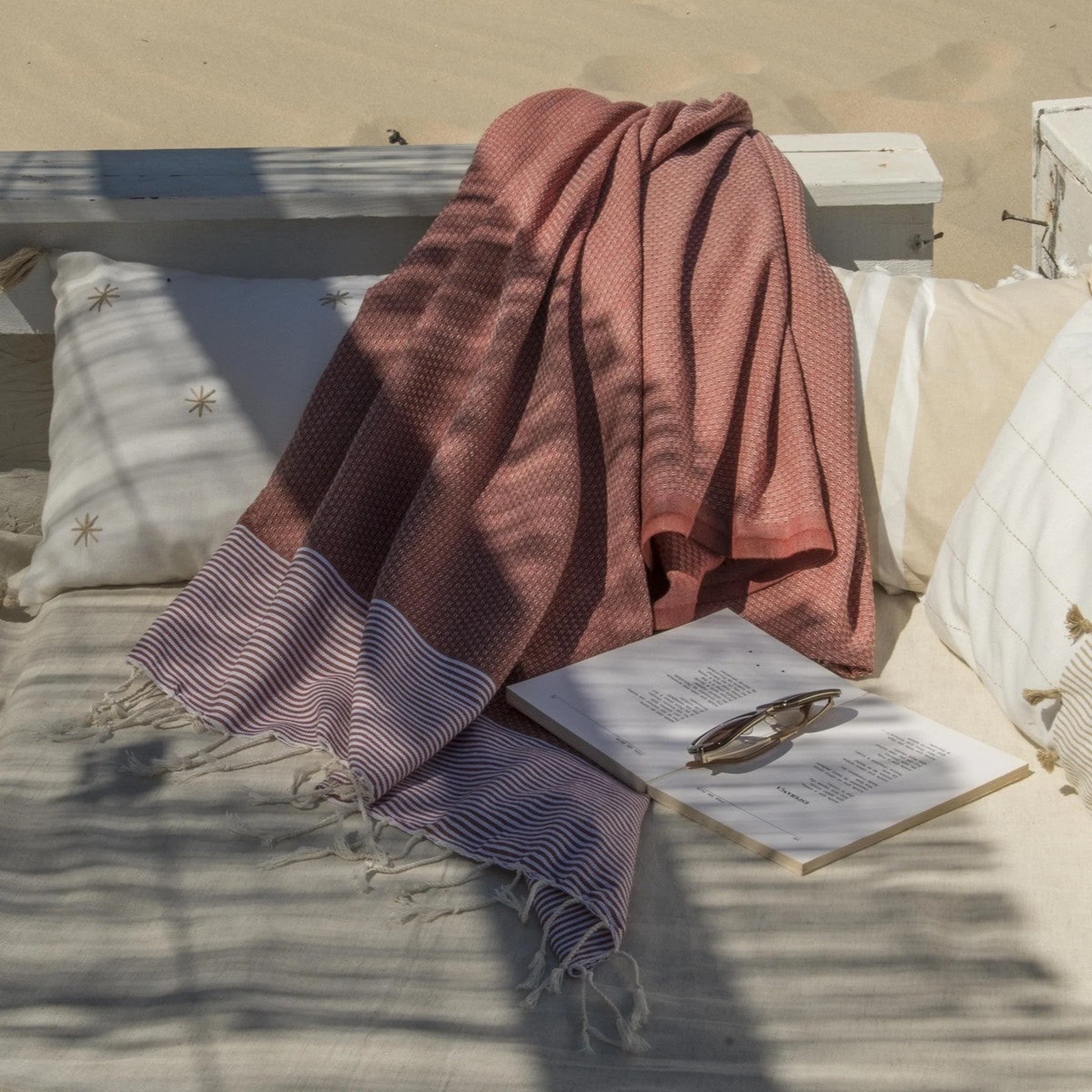 Fouta Nid D'Abeille - Coton - Terracotta - Ibiza - Image 2