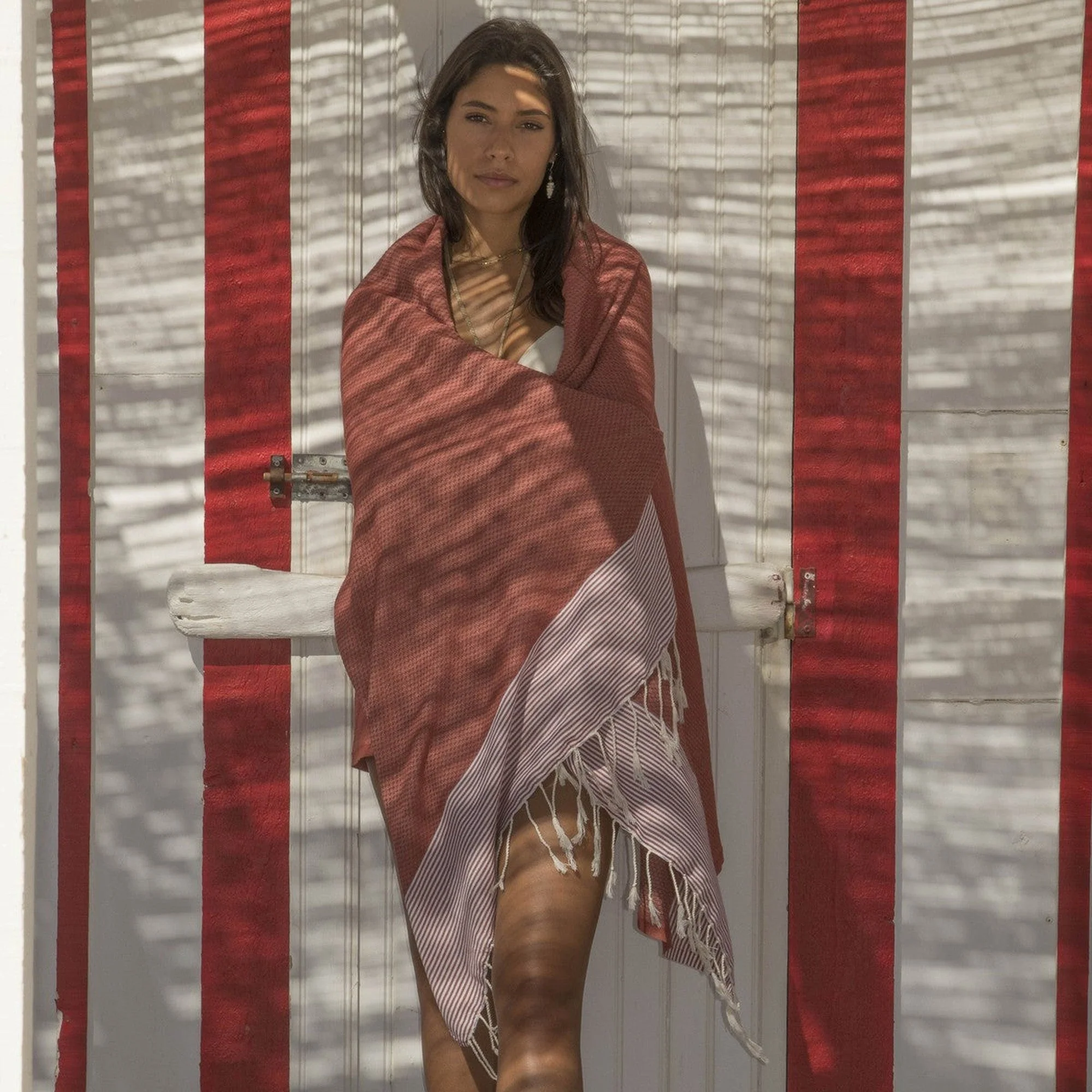 Fouta Nid D'Abeille - Coton - Terracotta - Ibiza - Image 3