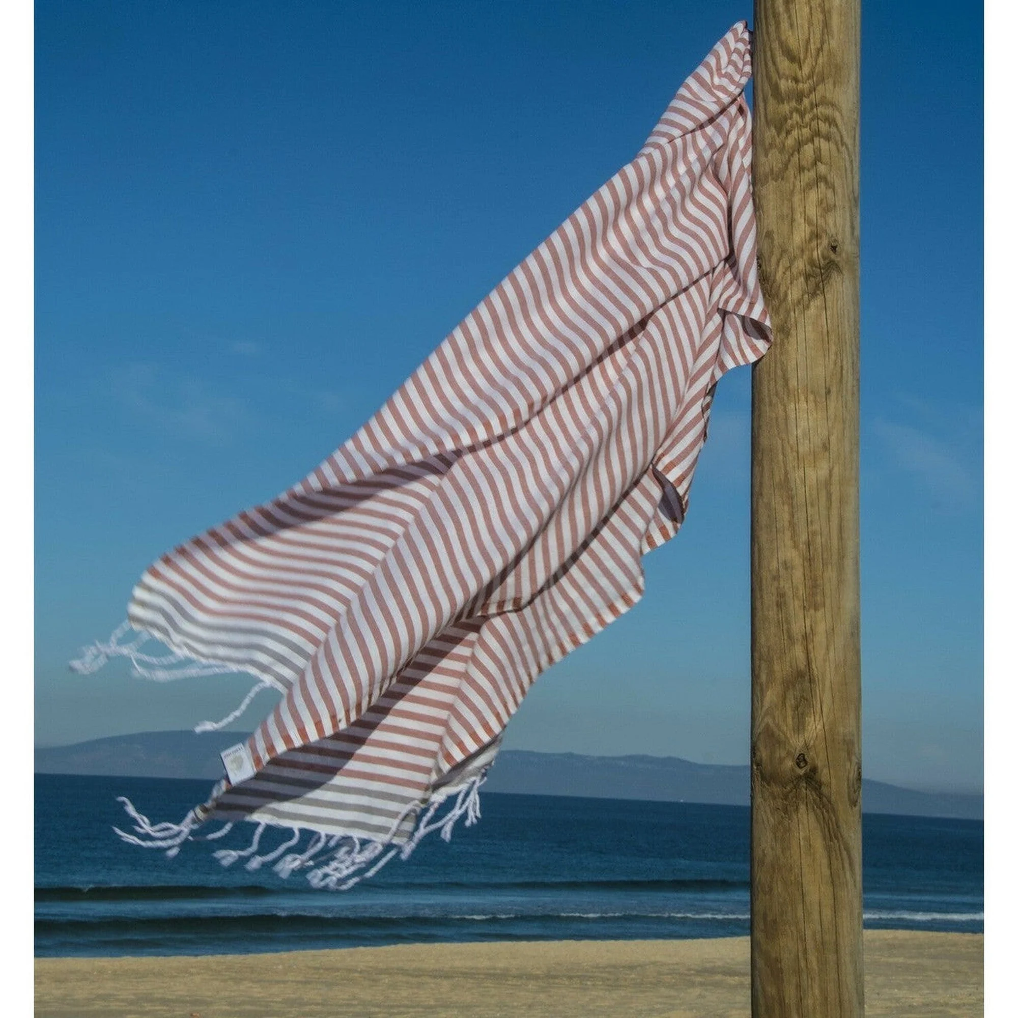 Fouta Paréo - Coton - Terracotta / Taupe Clair - Bora Bora - Image 2