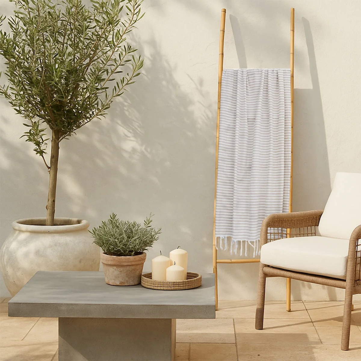 Fouta Paréo - Coton - Beige - Fidji - Image 3