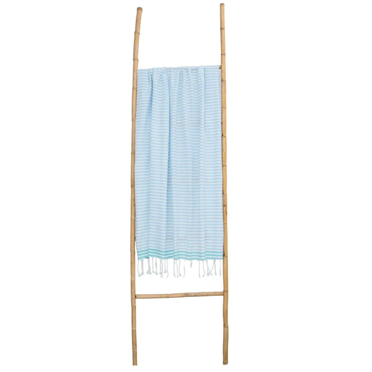 Fouta Paréo - Coton - Bleu Pâle / Vert Turquoise - Bora Bora - Image 5