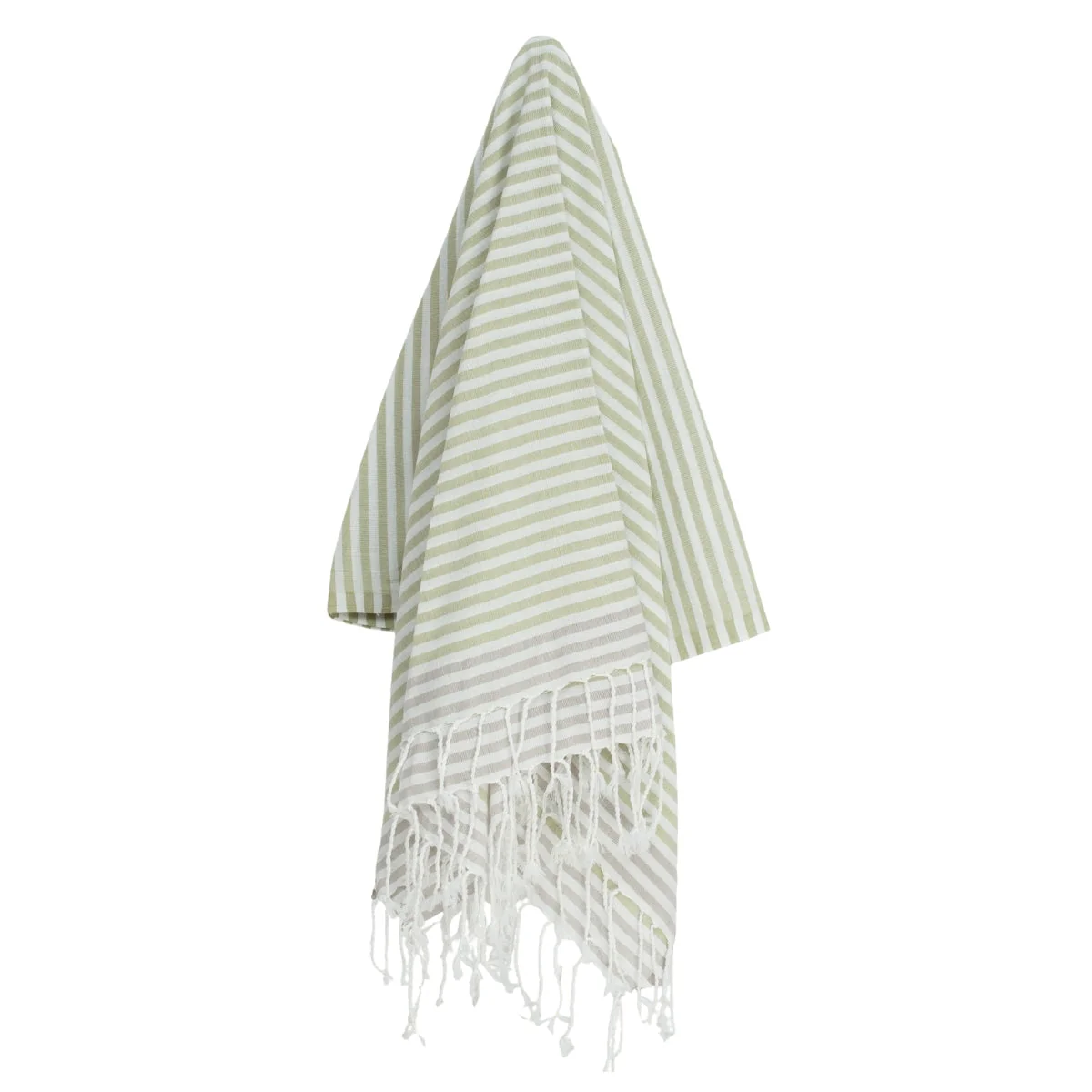 Fouta Paréo - Coton - Vert Amande / Taupe Clair - Bora Bora - Image 6