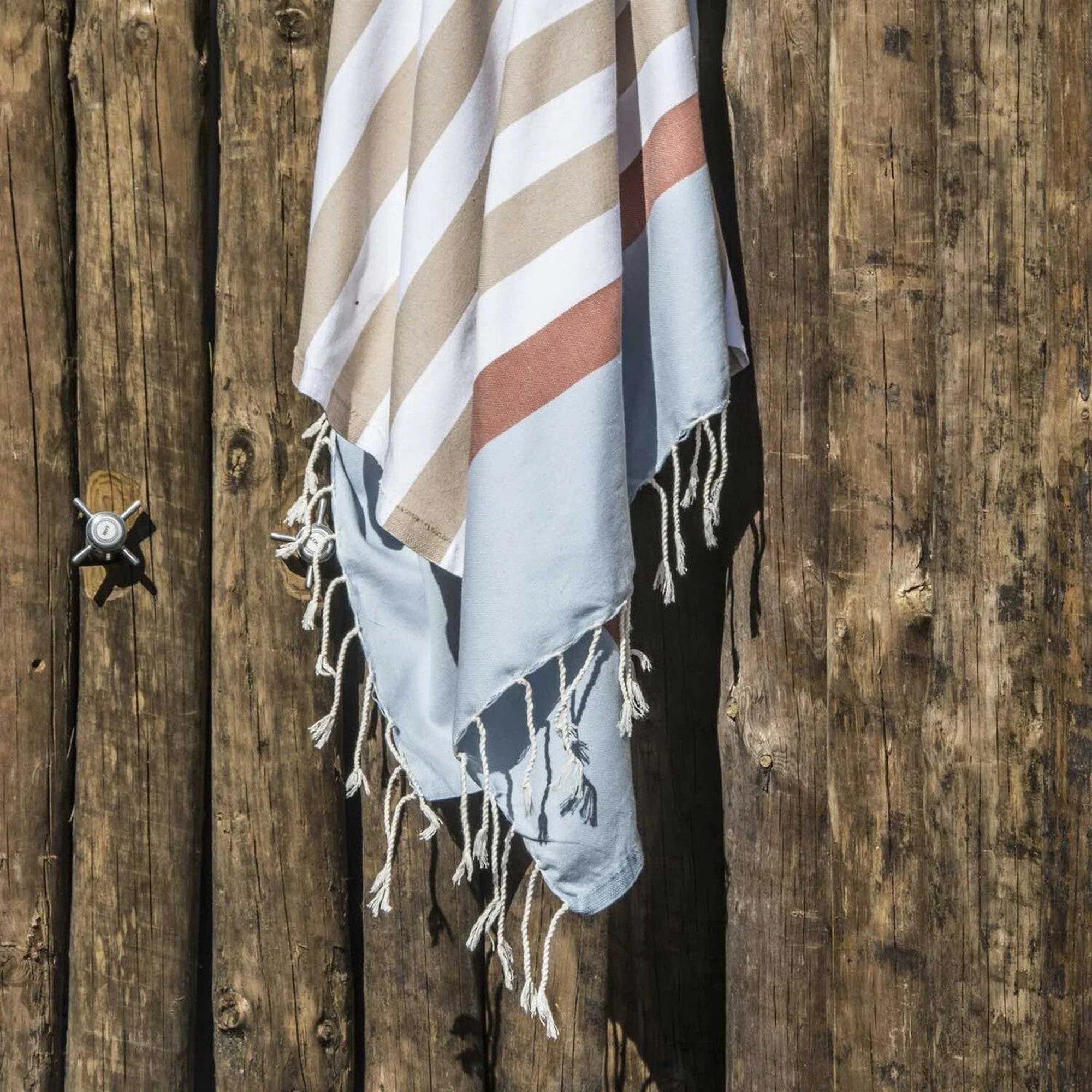 Fouta Tricolore - Coton - Beige - Arcachon - Image 5