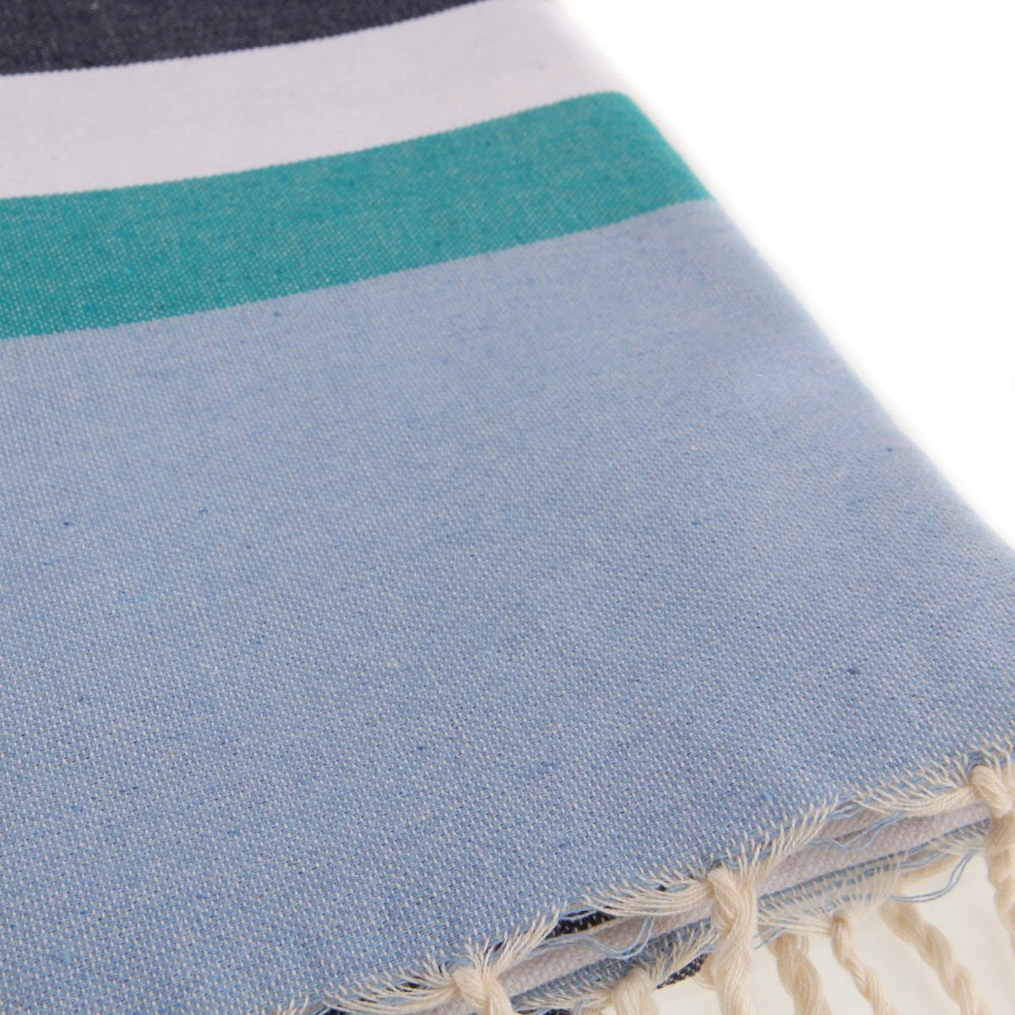 Fouta Tricolore - Coton - Bleu Jean - Arcachon - Image 3