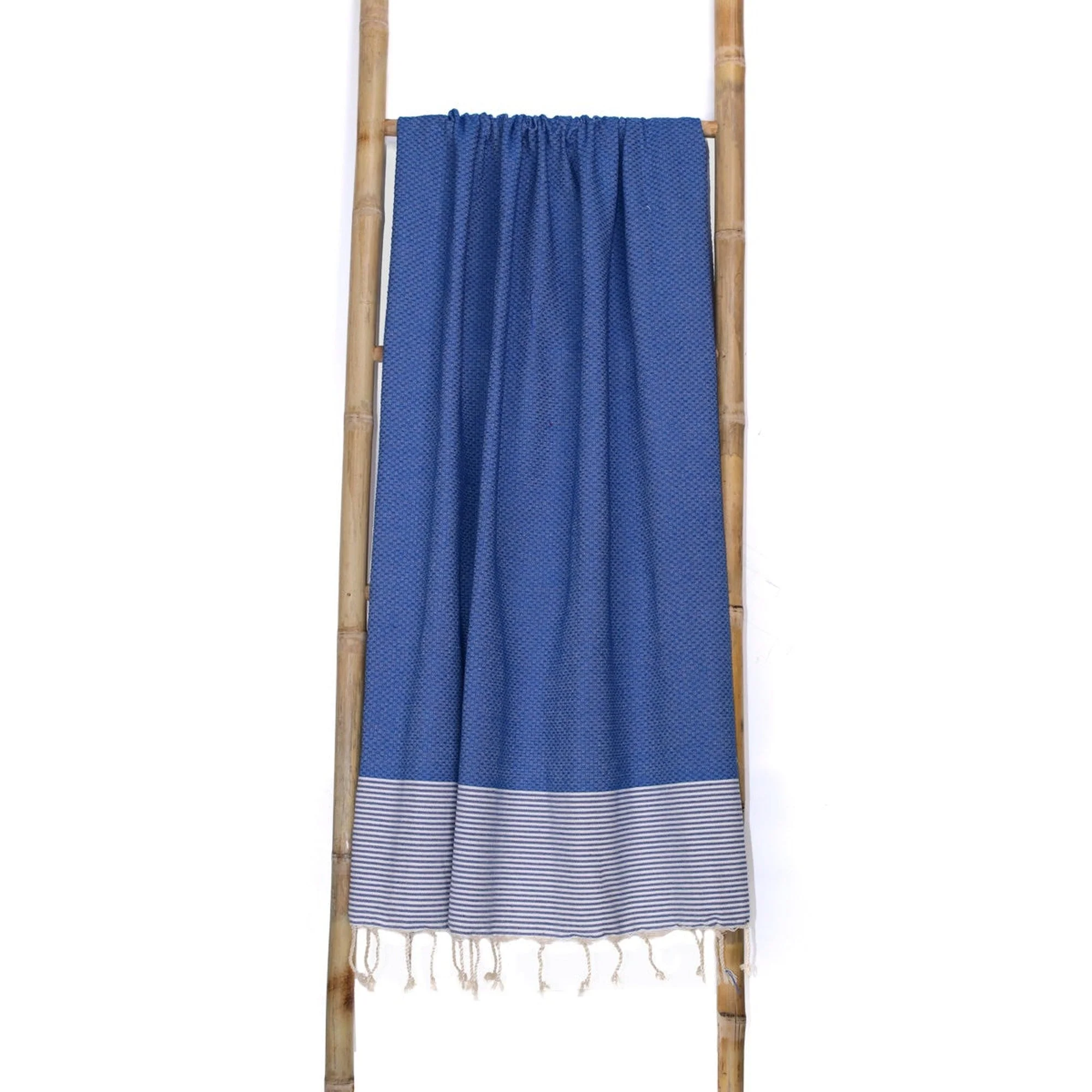 Fouta XXL - Coton - Bleu Grec - Ibiza - Image 4