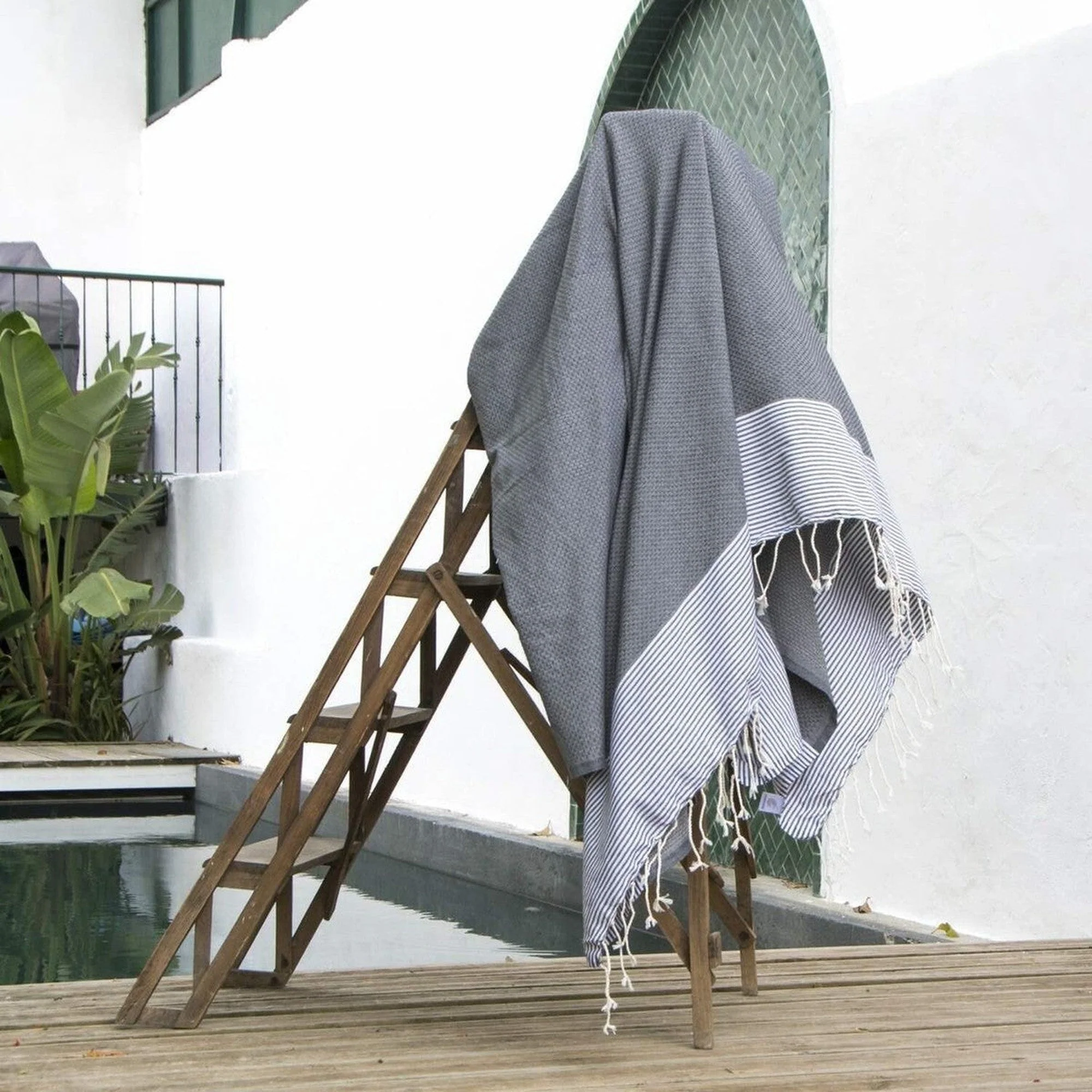 Fouta XXL - Coton - Gris Moyen - Ibiza - Image 2