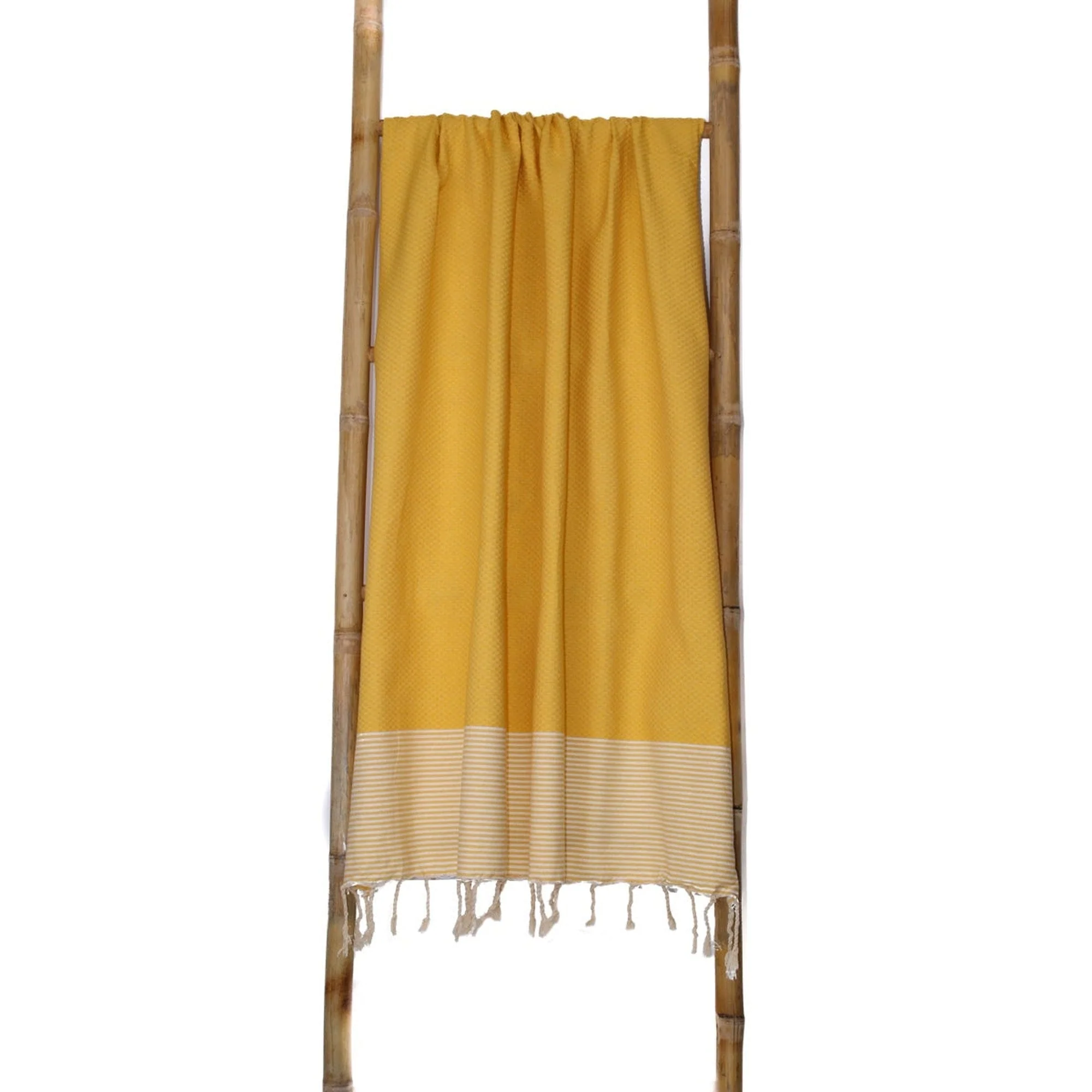 Fouta XXL - Coton - Jaune Safran - Ibiza - Image 3